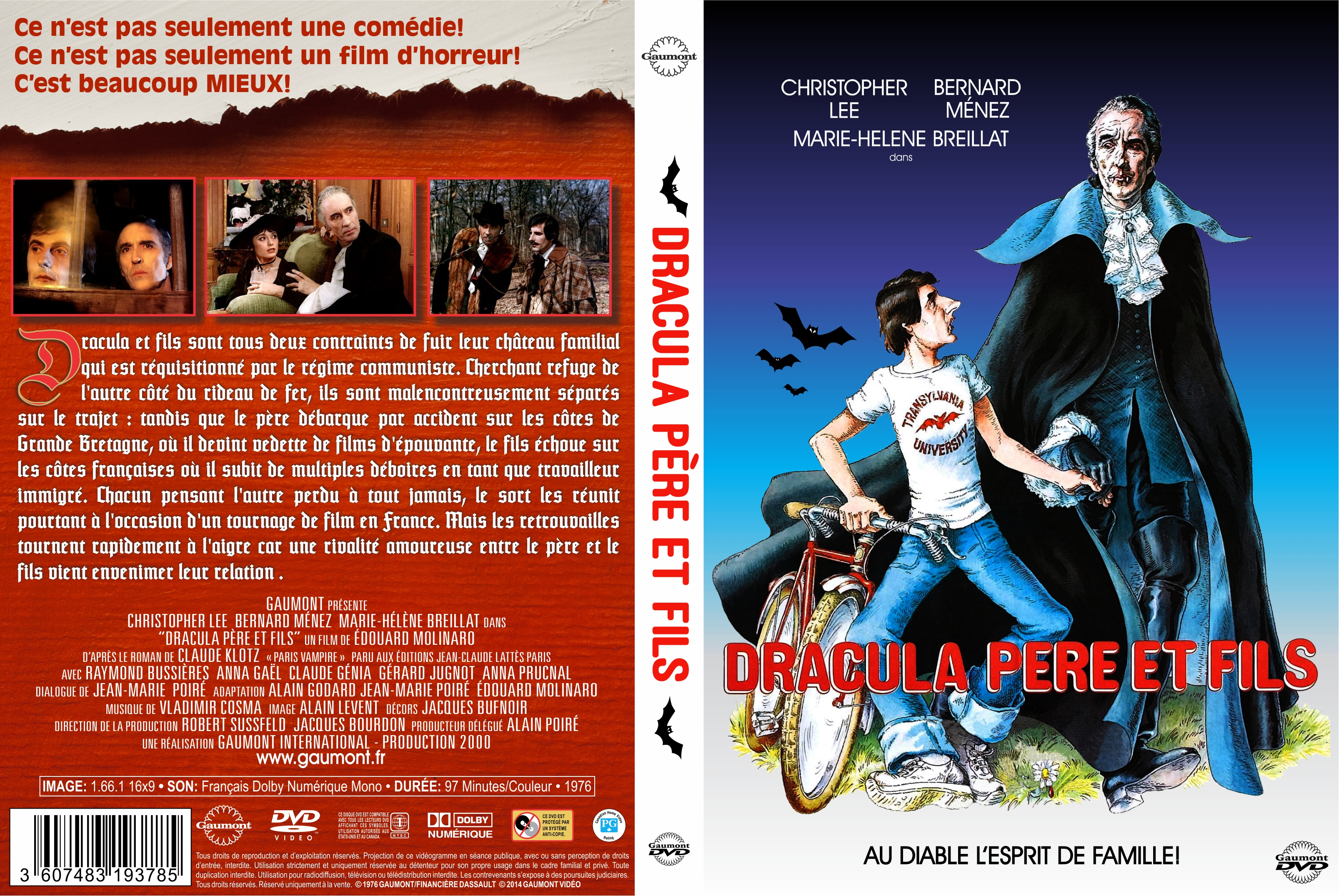 Jaquette DVD Dracula pre et fils custom