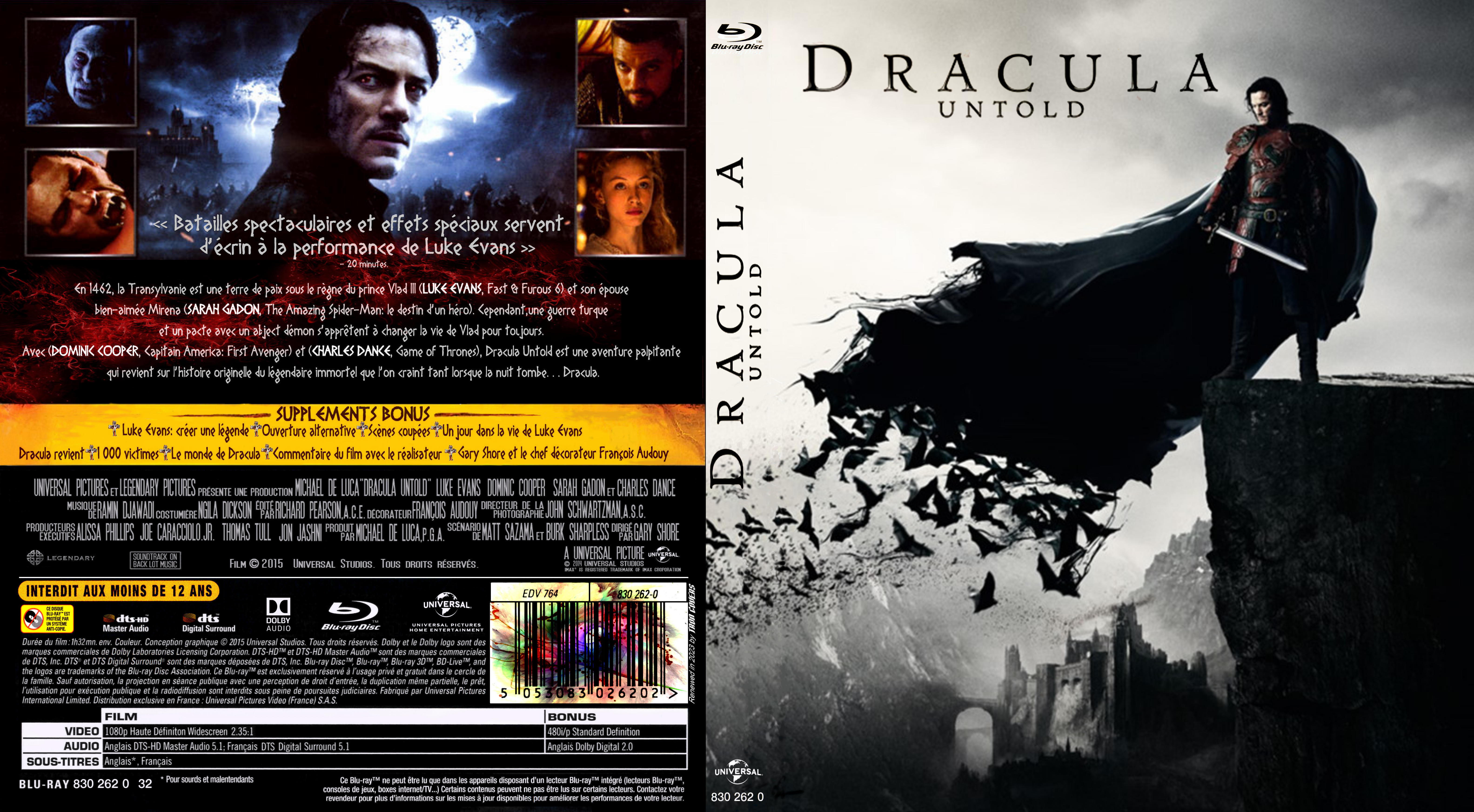 Jaquette DVD Dracula untold custom (BLU-RAY)