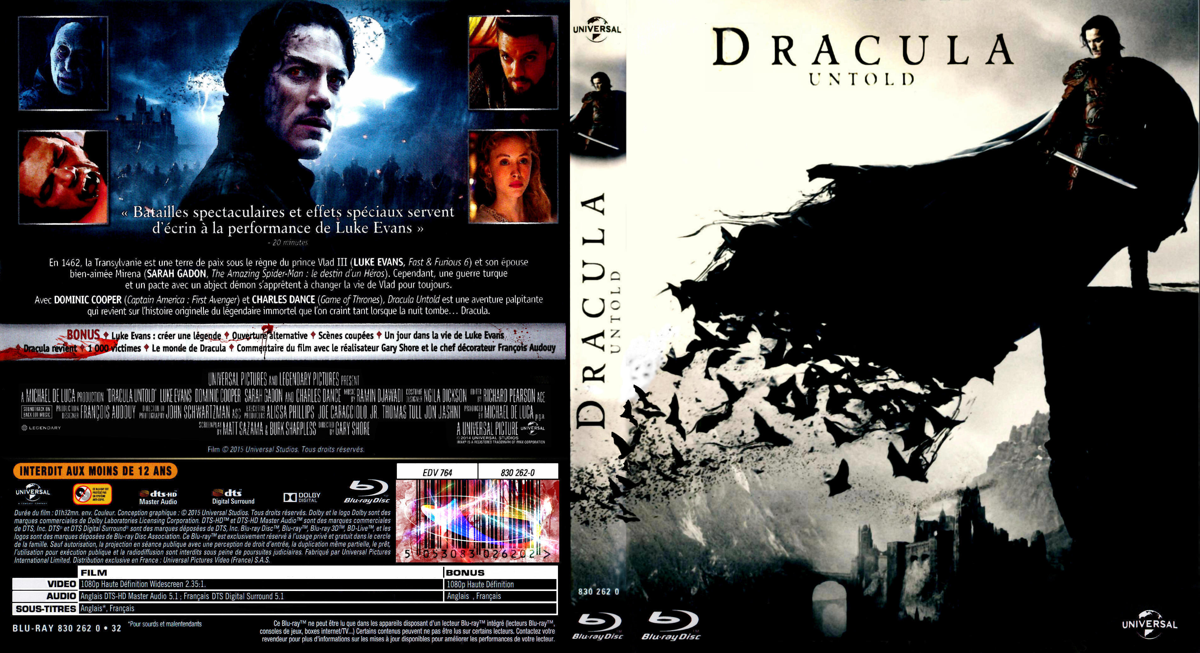 Jaquette DVD Dracula untold custom (BLU-RAY) v2