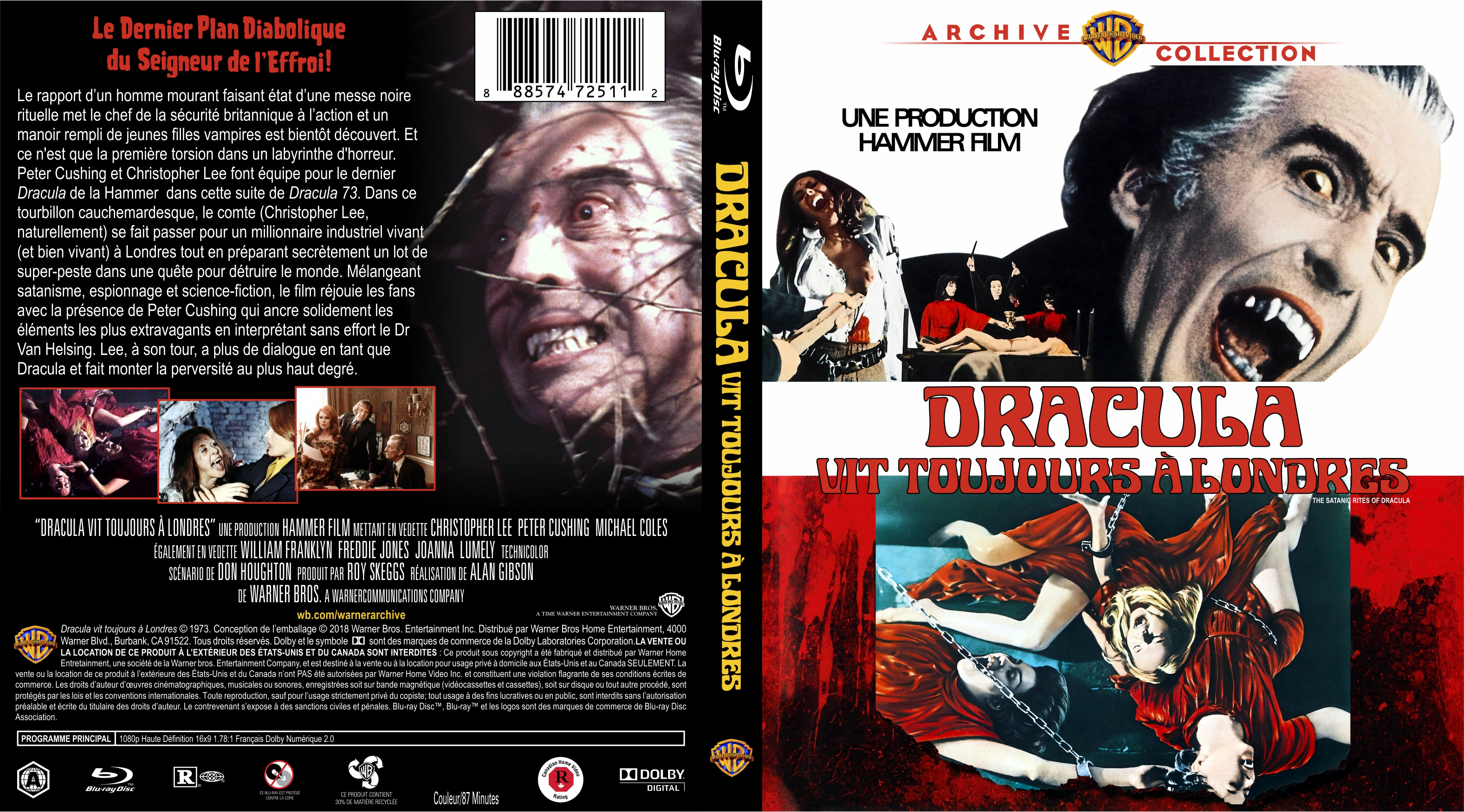 Jaquette DVD Dracula vit toujours  Londres custom (BLU-RAY)