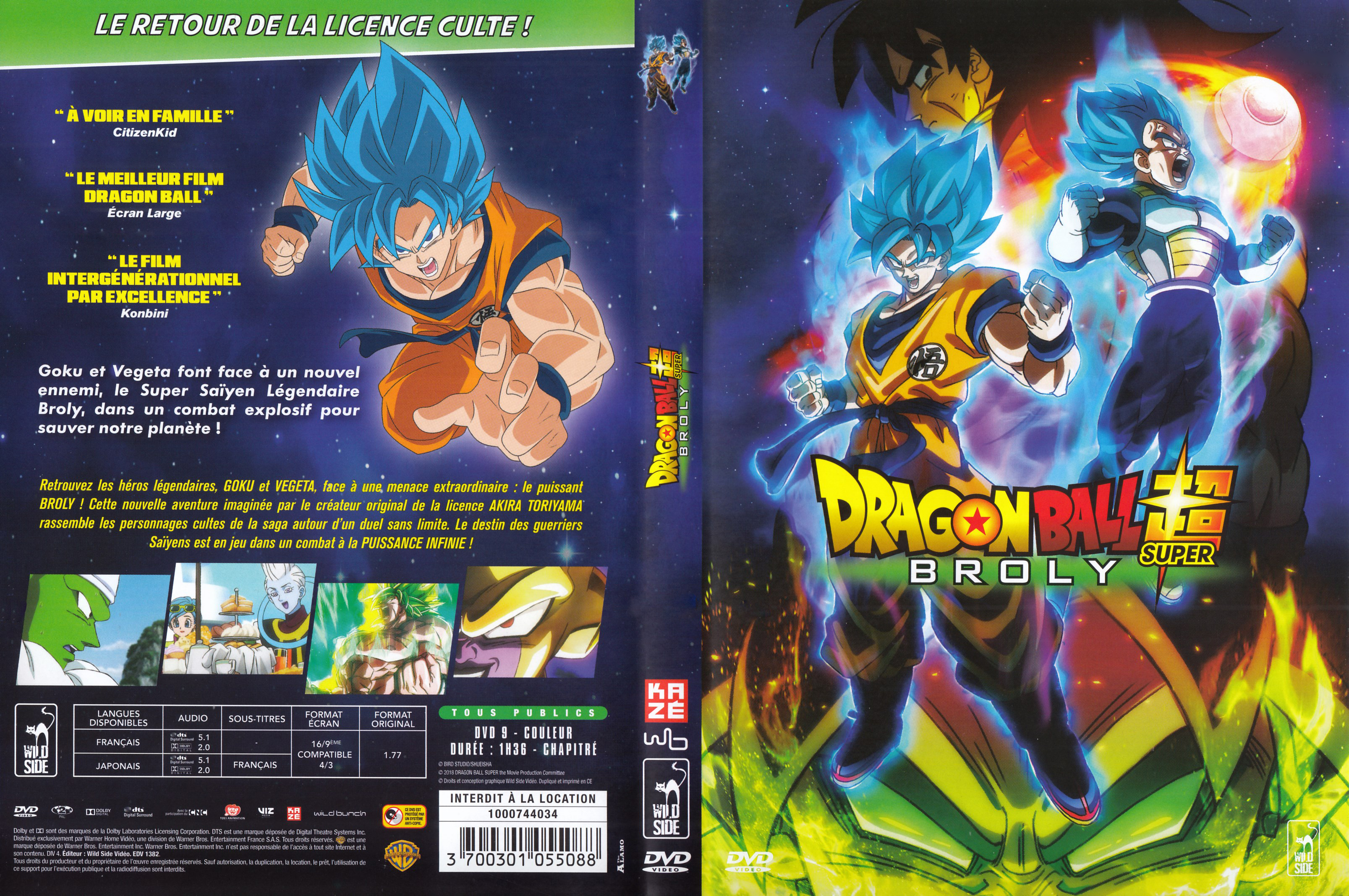 Jaquette DVD Dragon Ball Super Broly