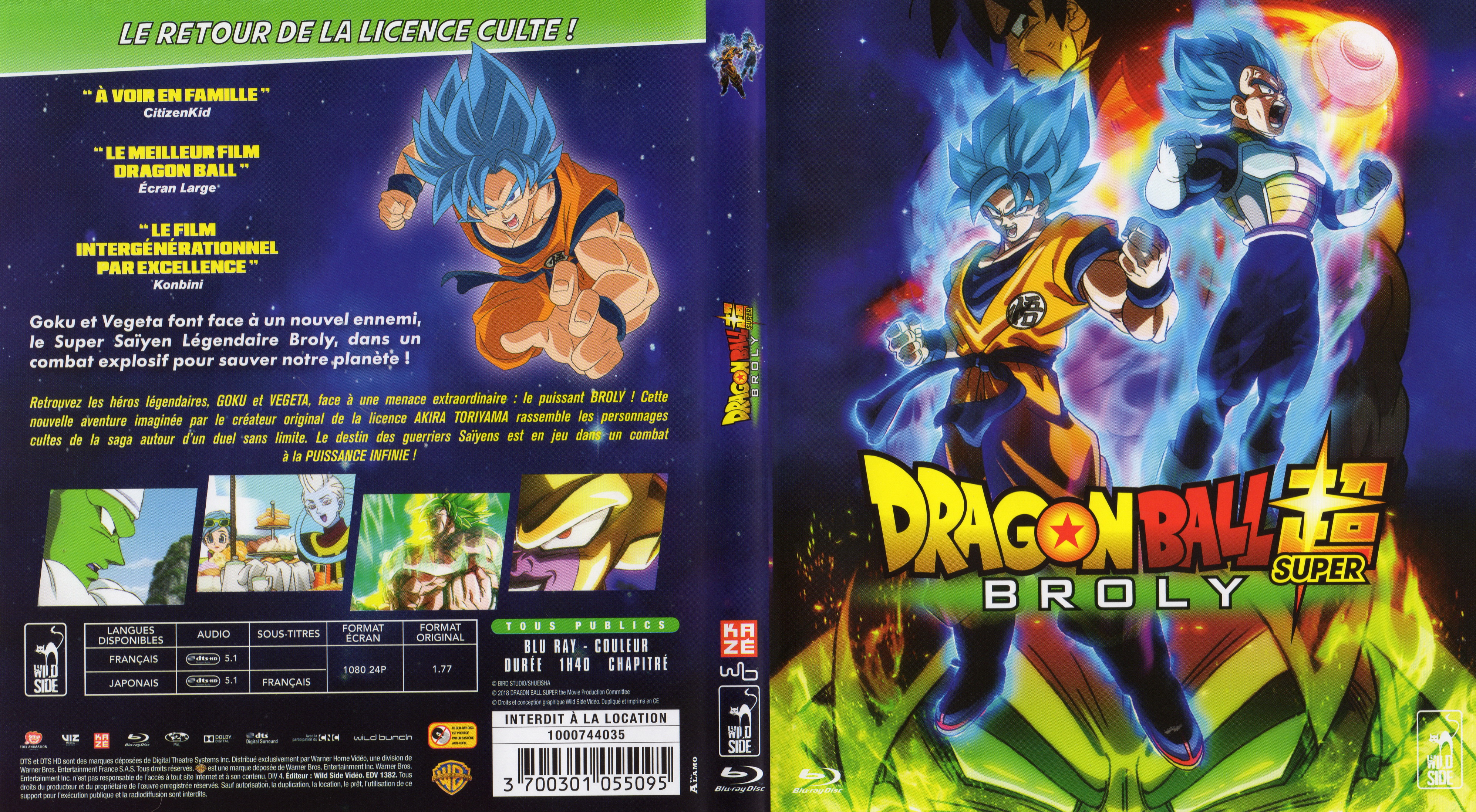 Jaquette DVD Dragon Ball Super Broly (BLU-RAY)
