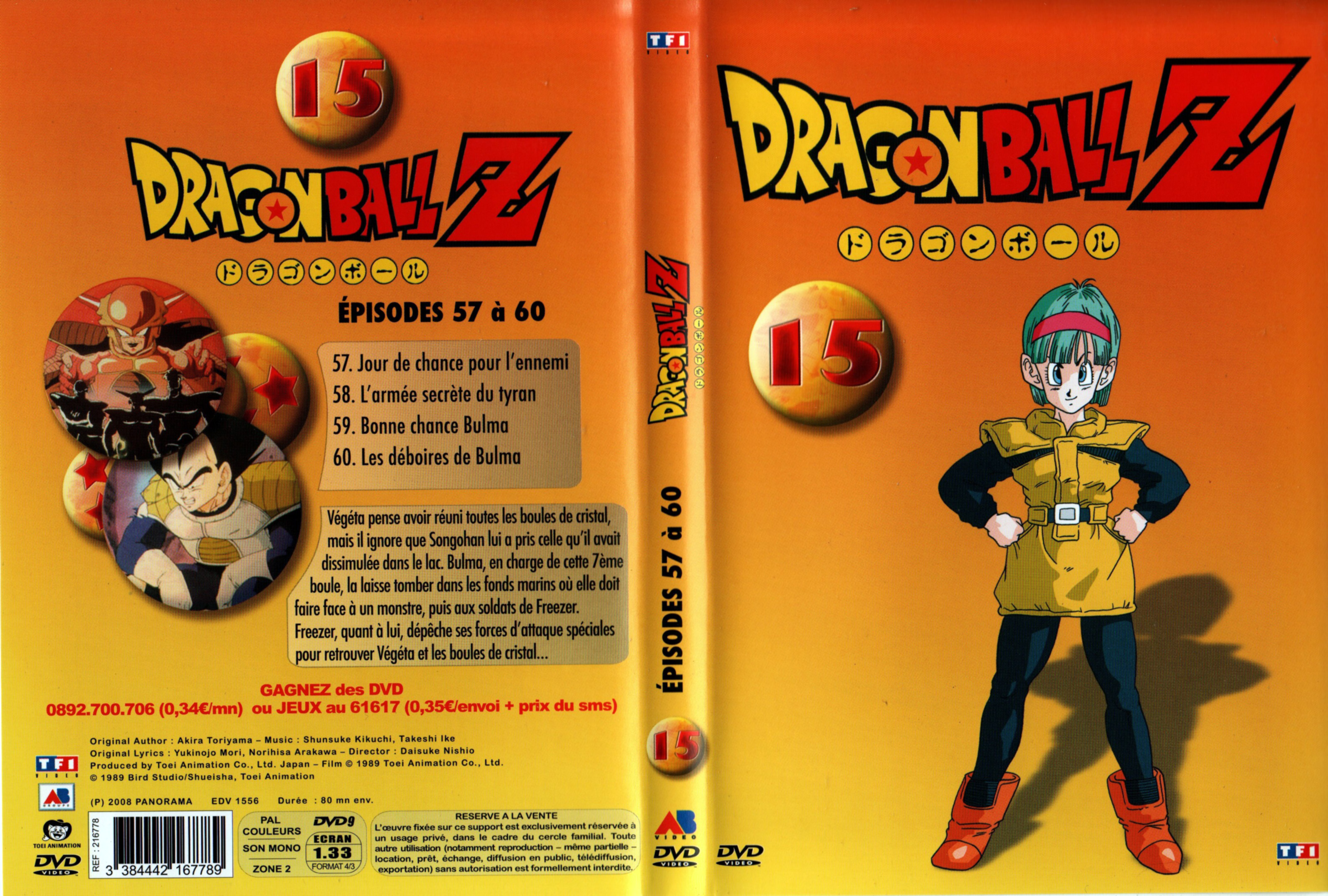 Jaquette DVD Dragon Ball Z vol 15 v2
