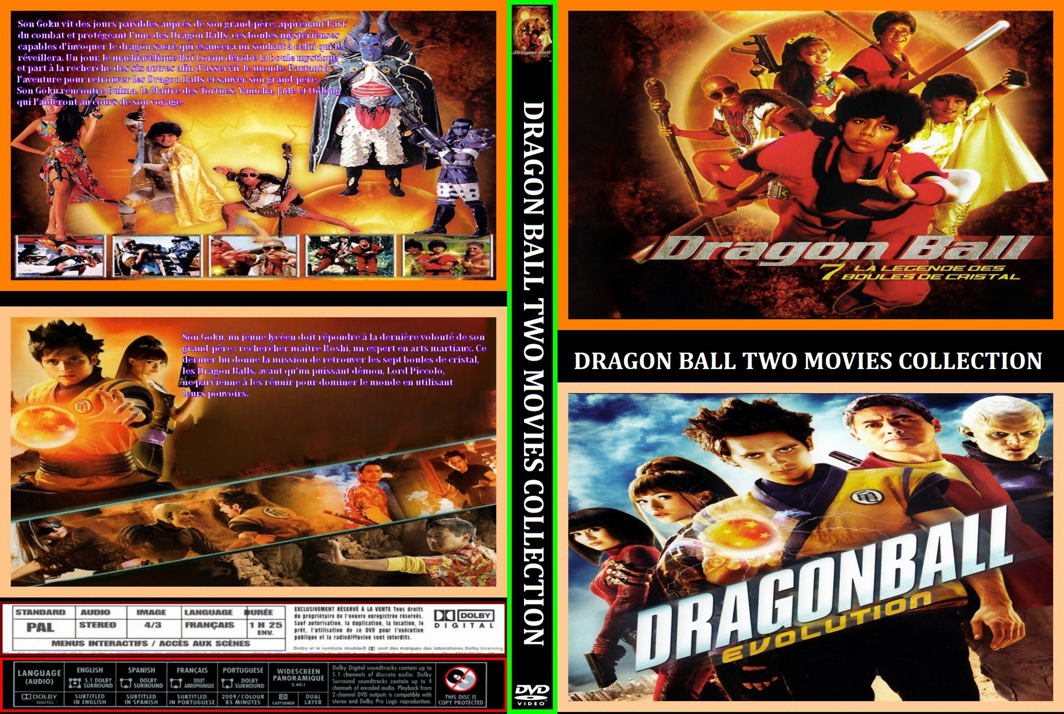 Jaquette DVD Dragon Ball les 2 films collection custom