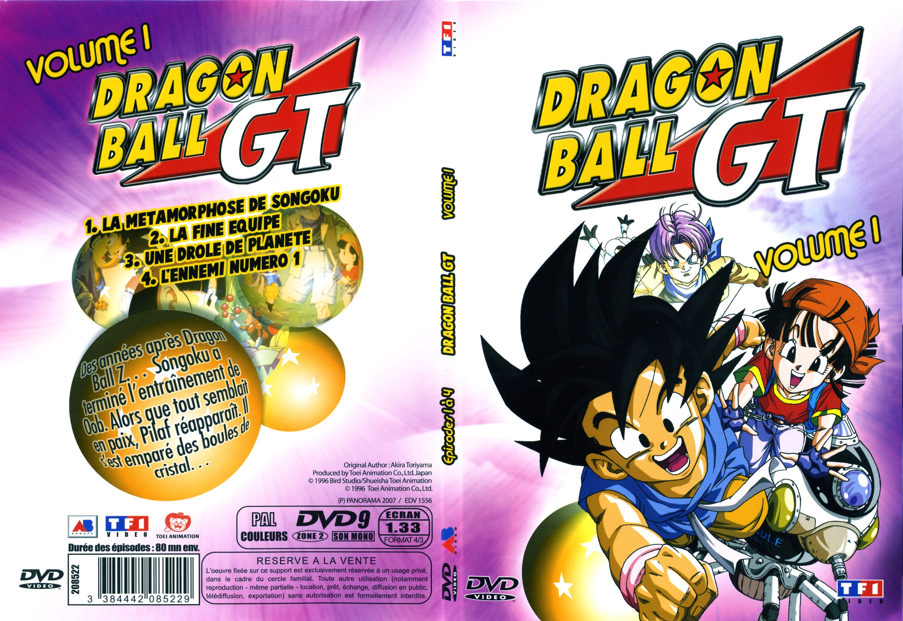 Jaquette DVD Dragon ball GT vol 01