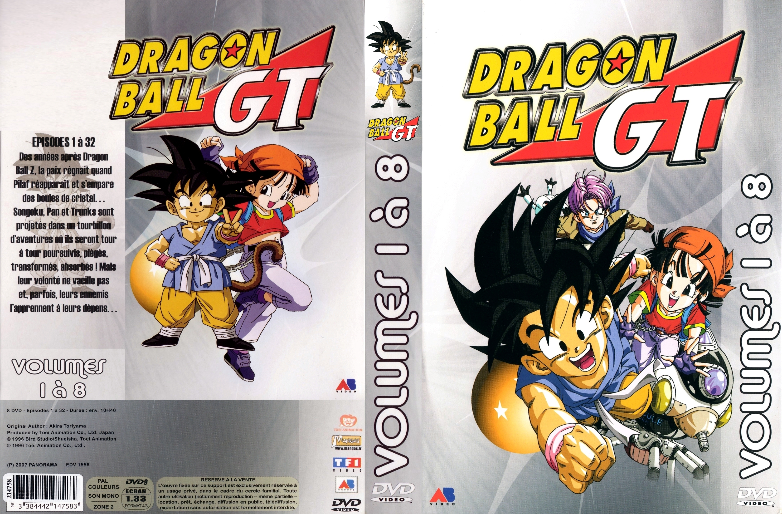 Jaquette DVD Dragon ball GT vol 1  8 COFFRET