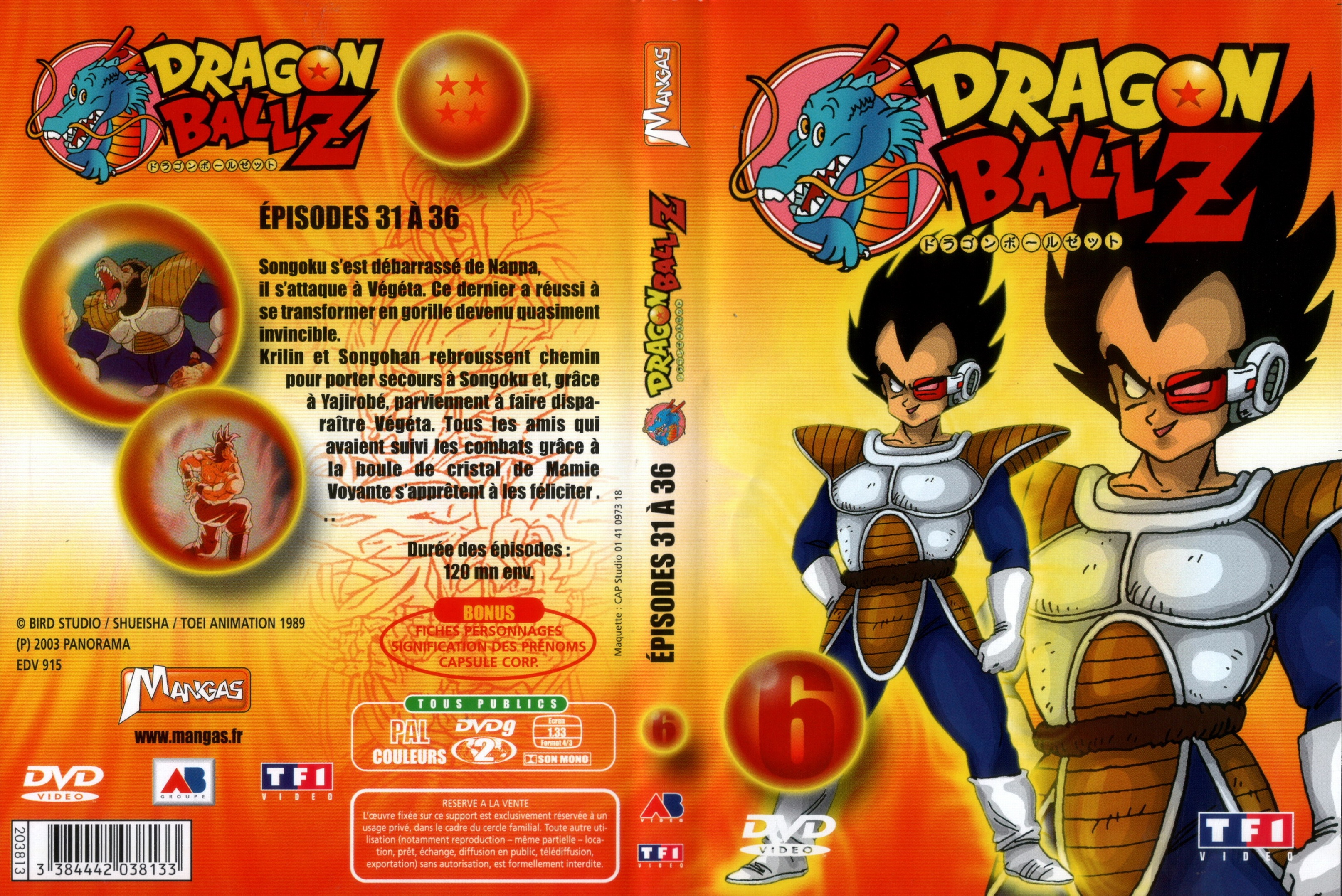 Jaquette DVD Dragon ball Z vol 06