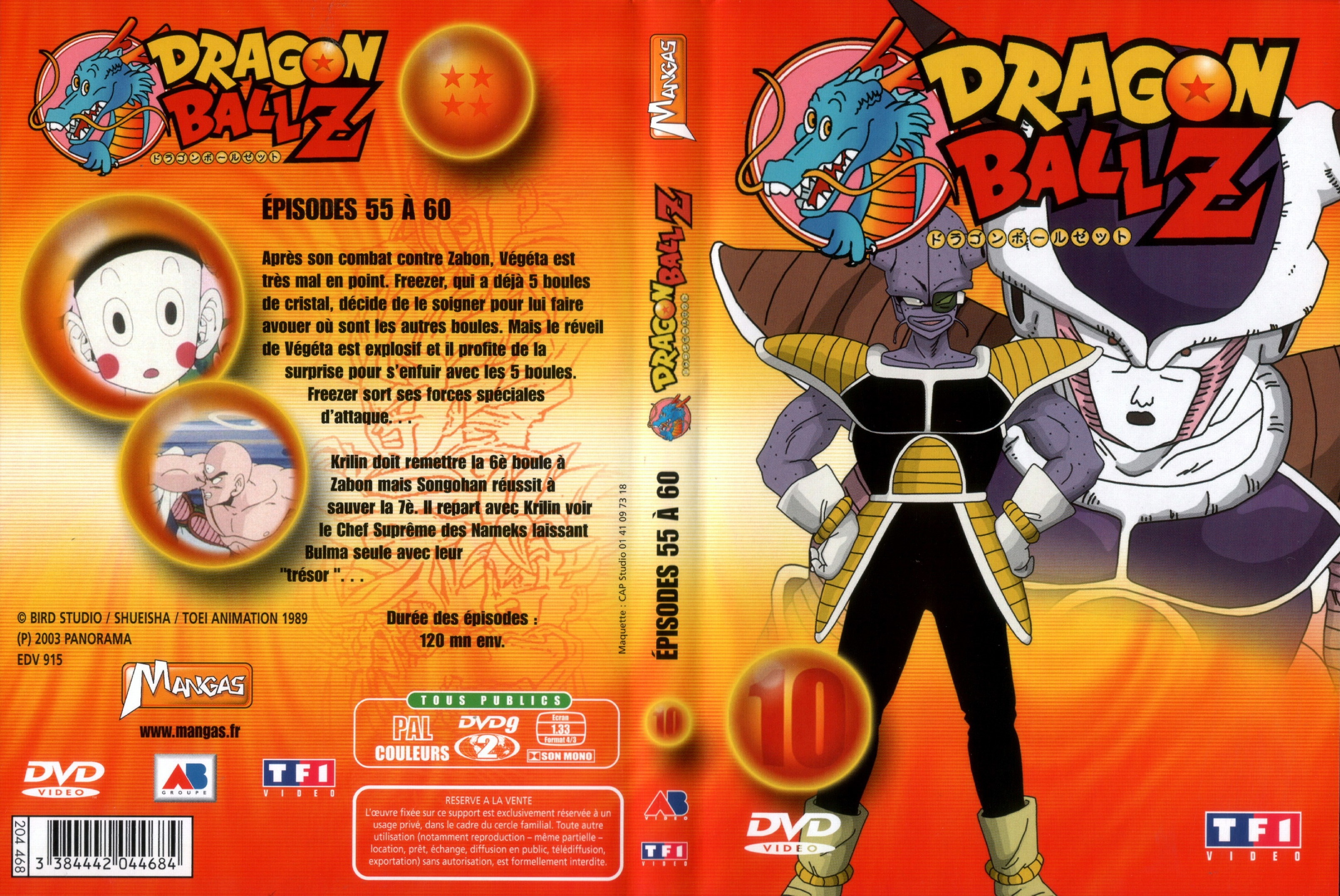 Jaquette DVD Dragon ball Z vol 10