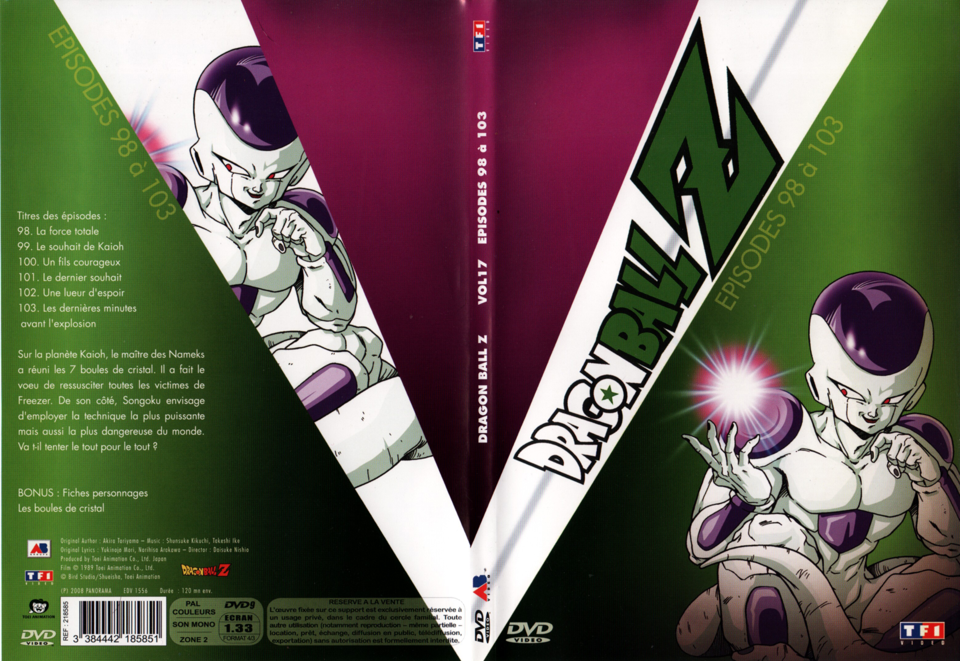 Jaquette DVD Dragon ball Z vol 17 v2