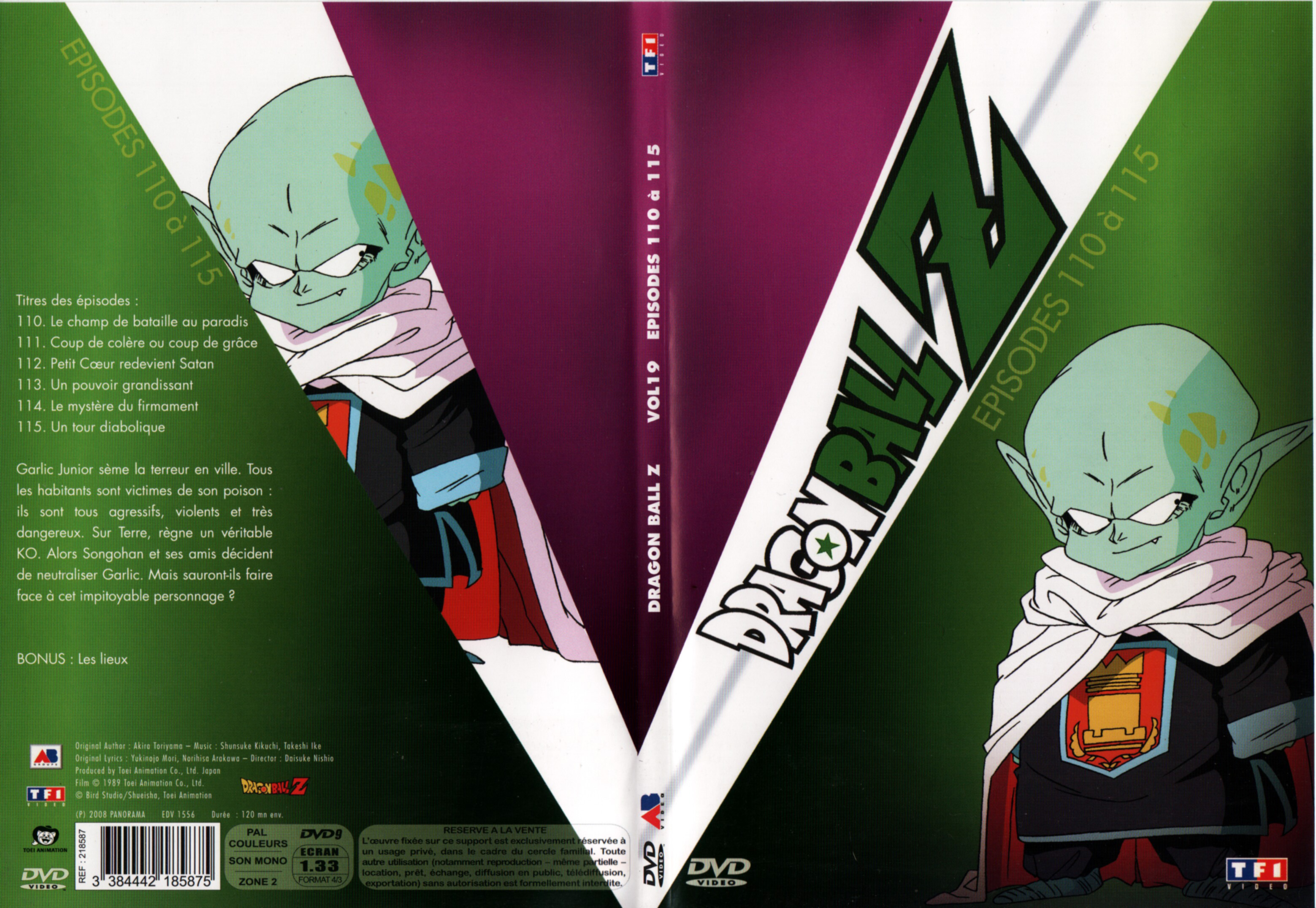 Jaquette DVD Dragon ball Z vol 19 v3