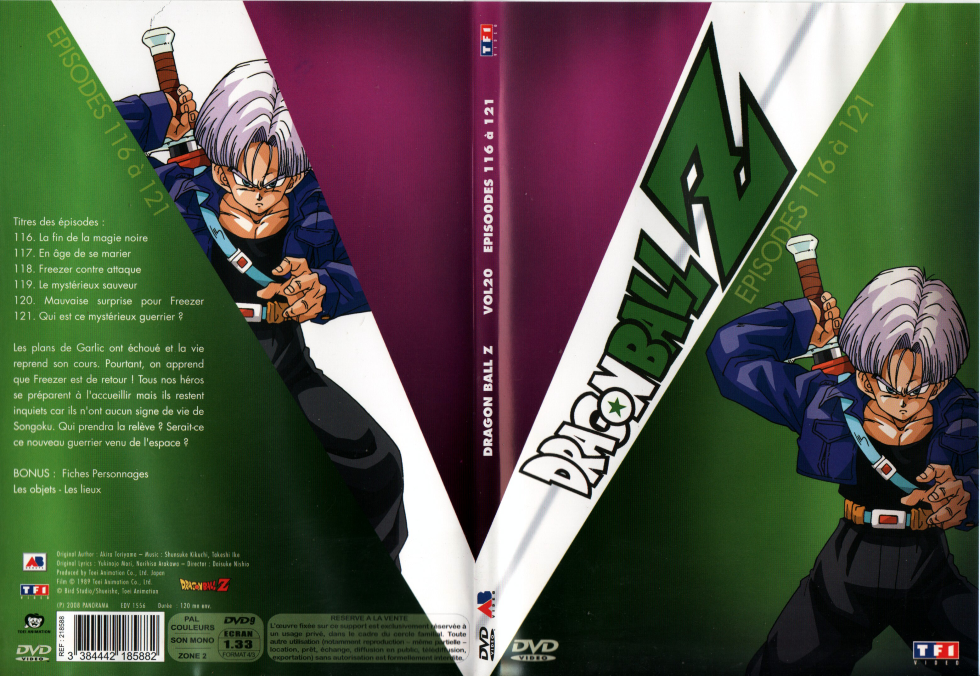 Jaquette DVD Dragon ball Z vol 20 v3