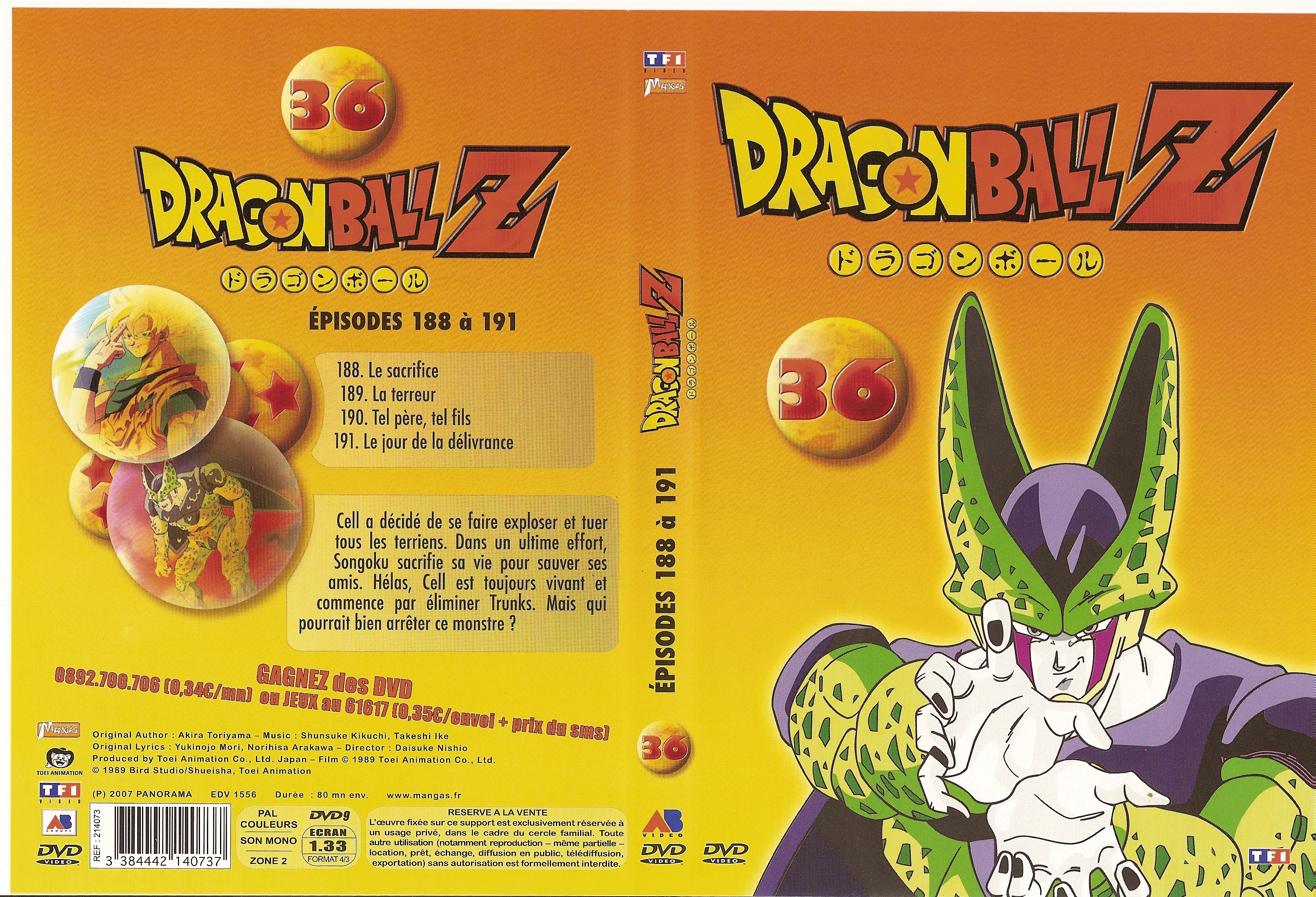 Jaquette DVD Dragon ball Z vol 36