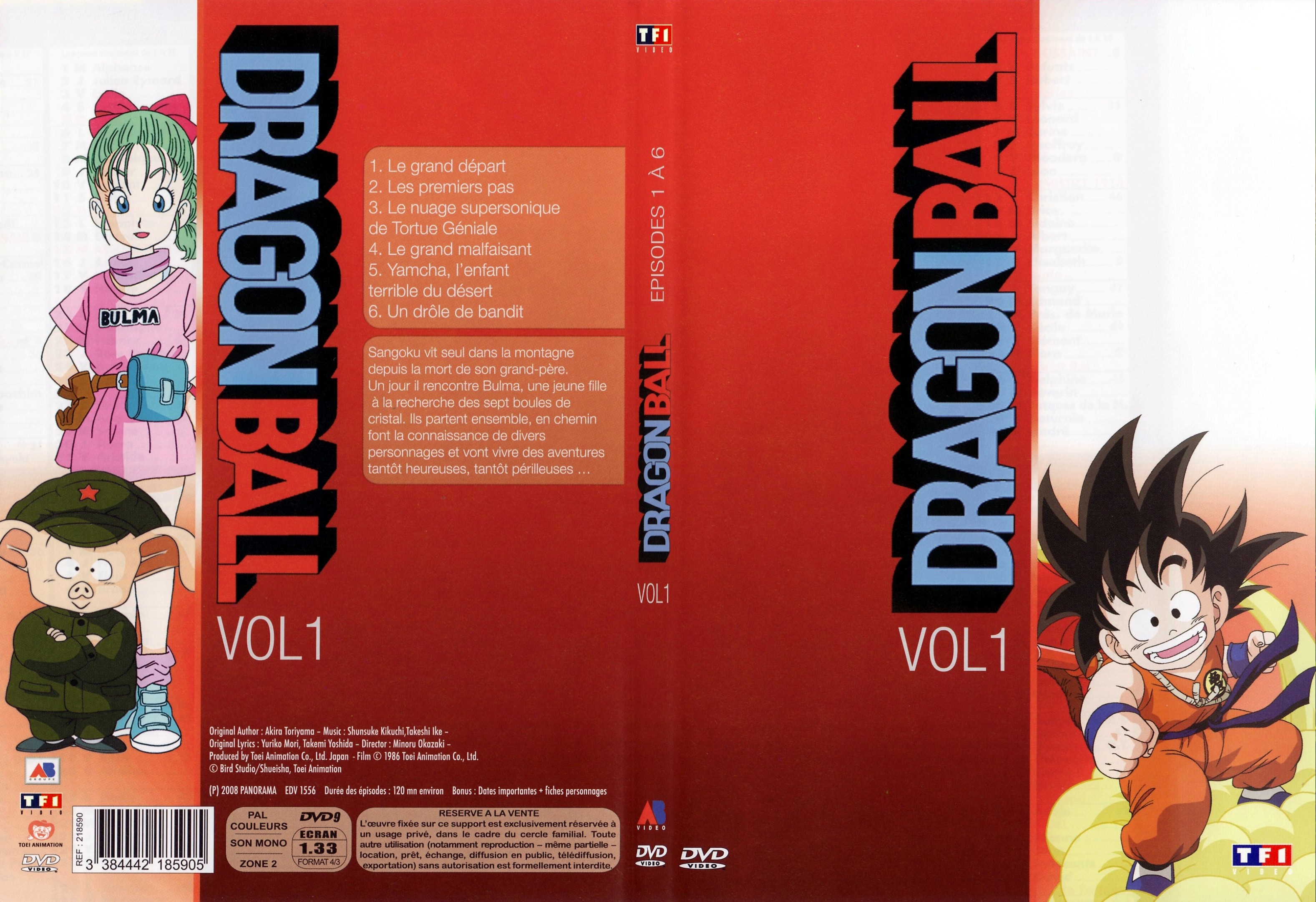 Jaquette DVD Dragon ball vol 1 - SLIM