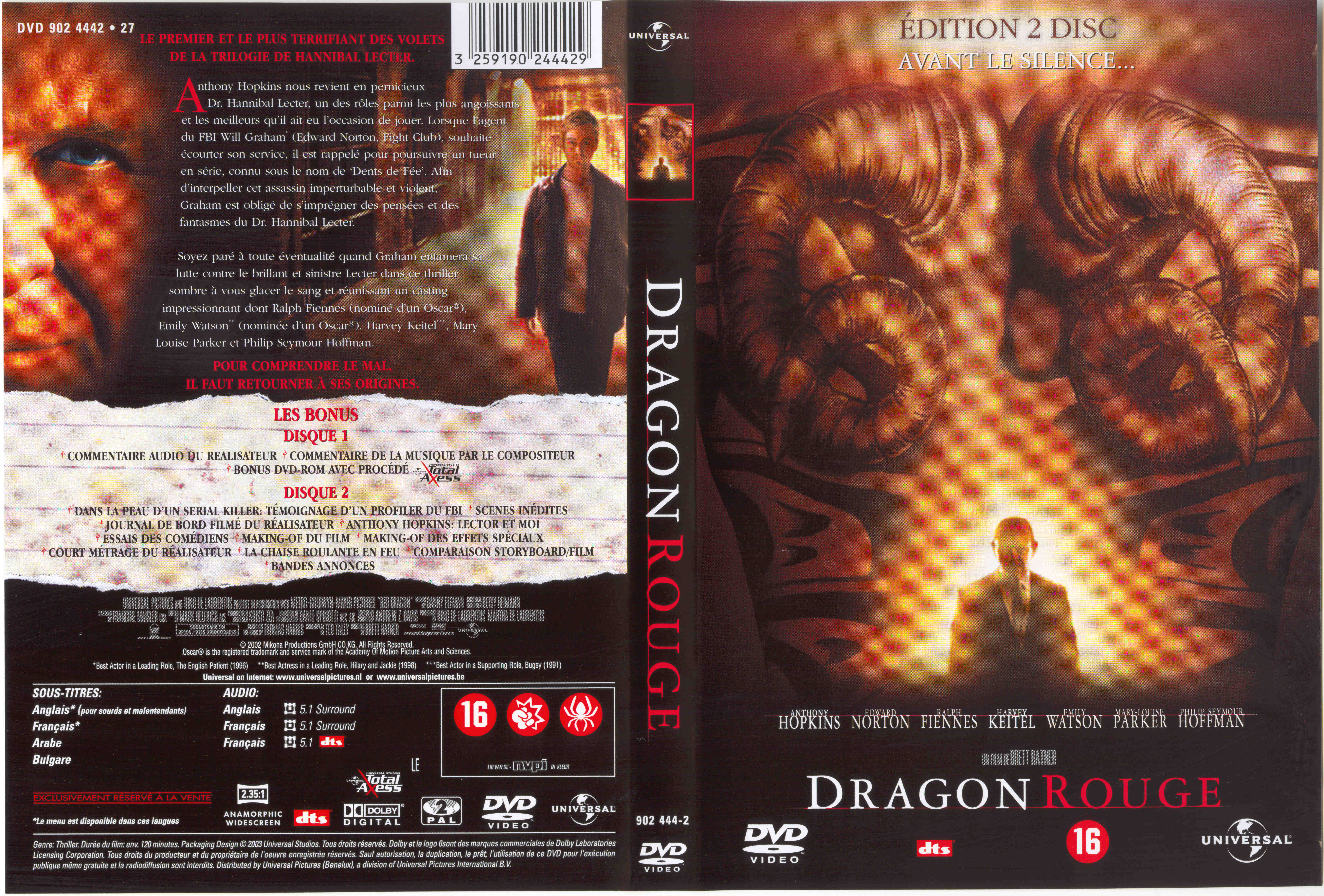 Jaquette DVD Dragon rouge v3
