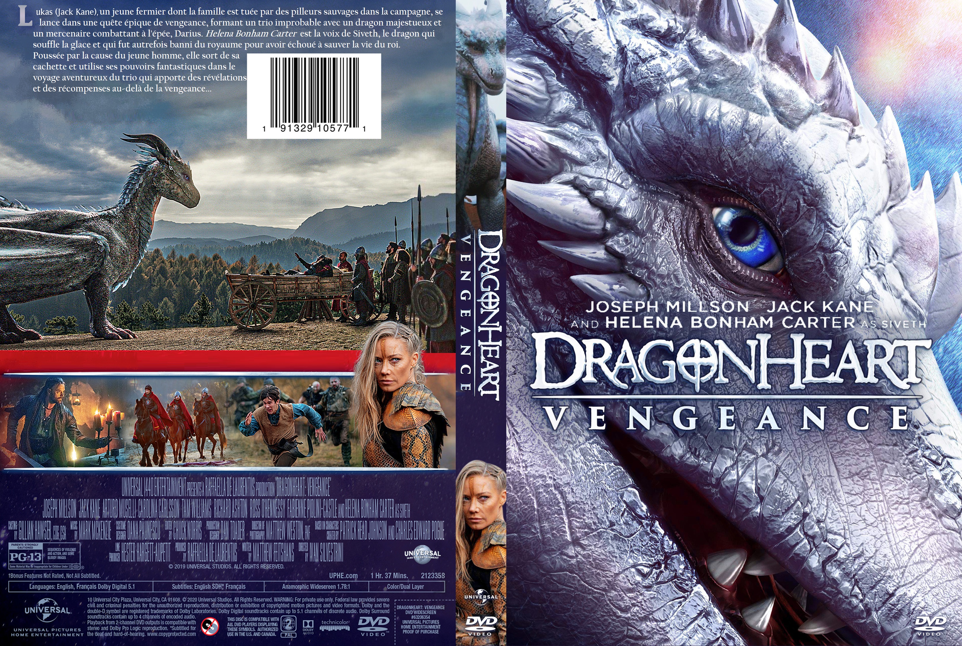 Jaquette DVD Dragonheart Vengeance custom