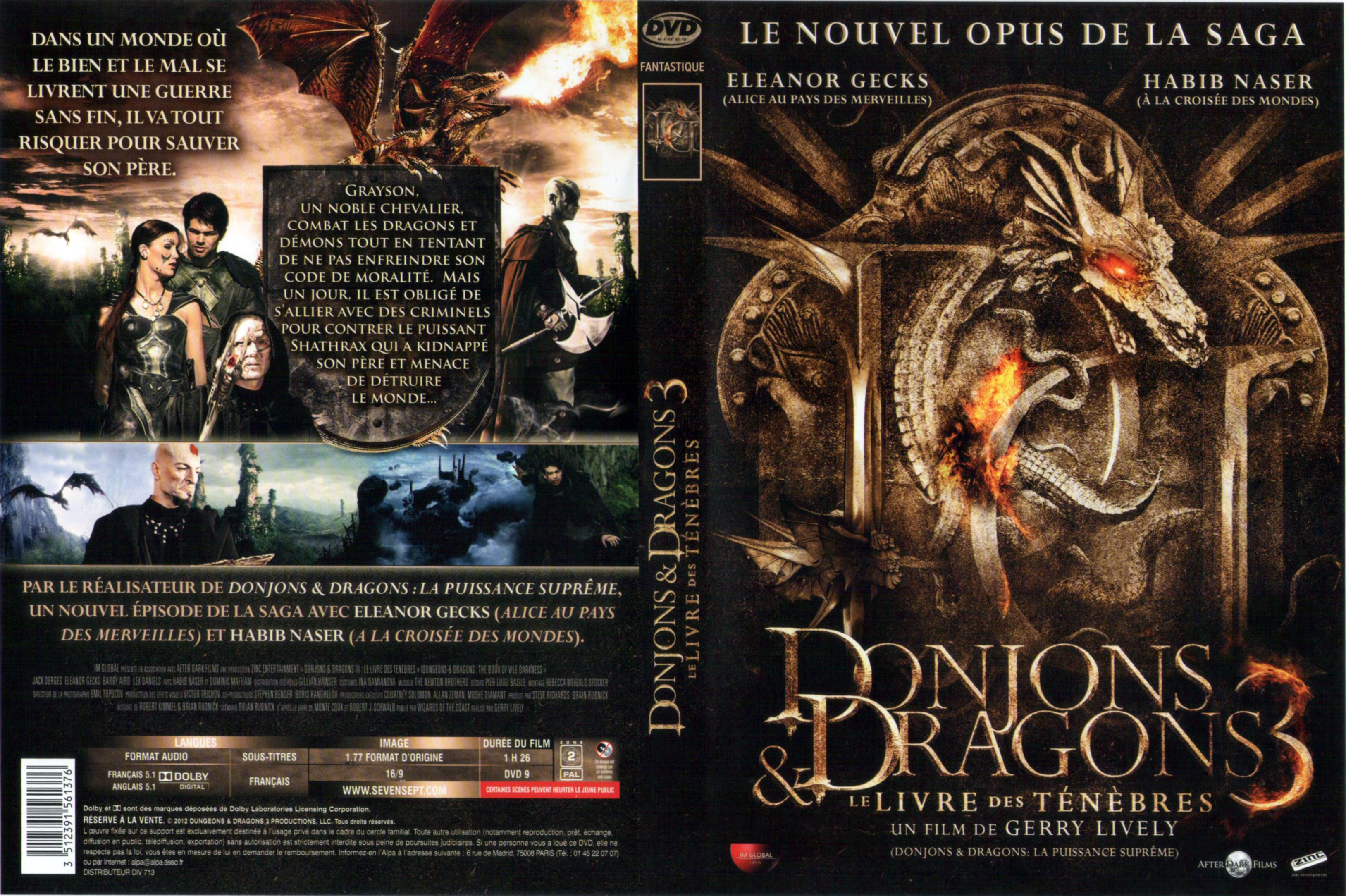 Jaquette DVD Dragons & Donjons 3