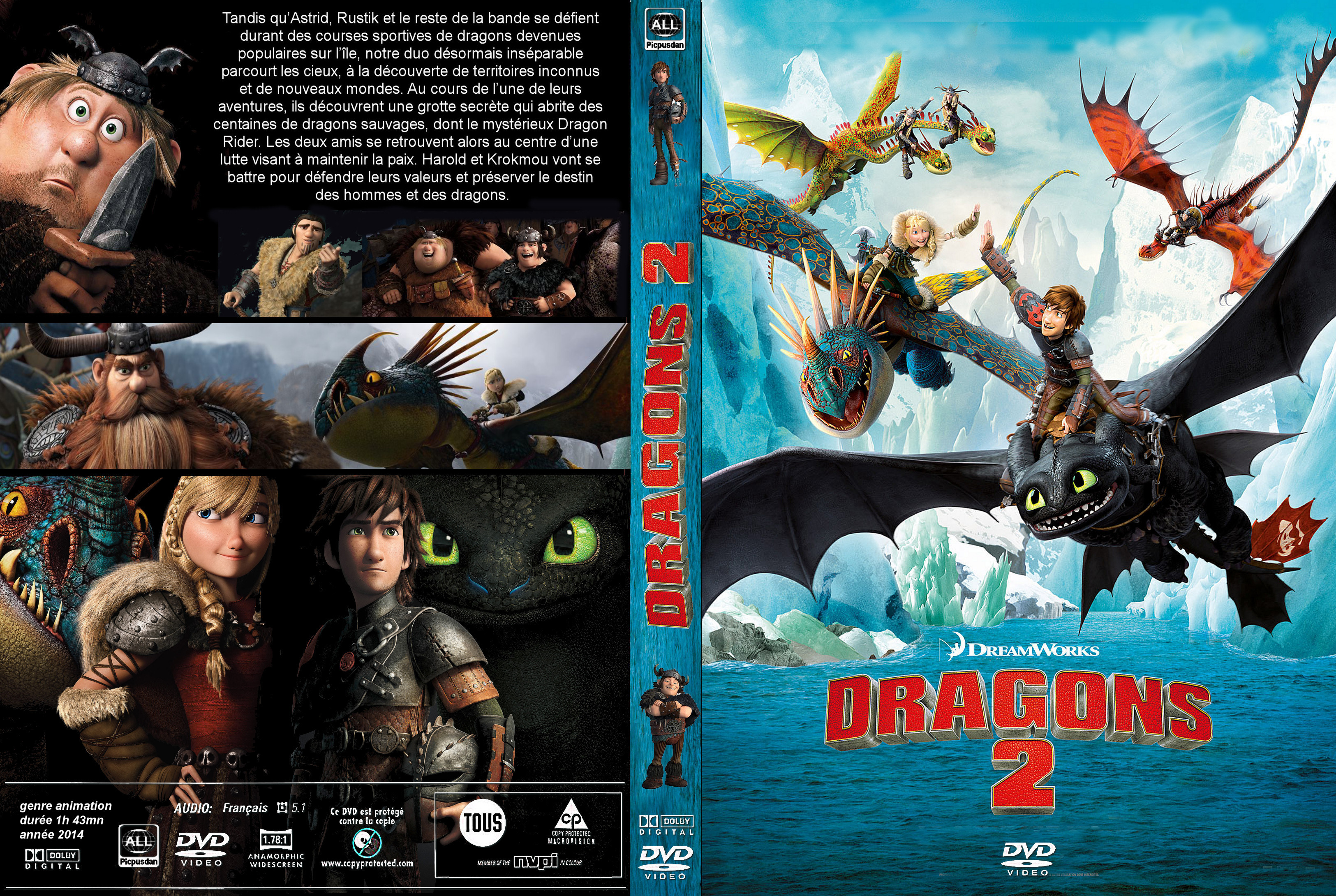 Jaquette DVD Dragons 2 custom