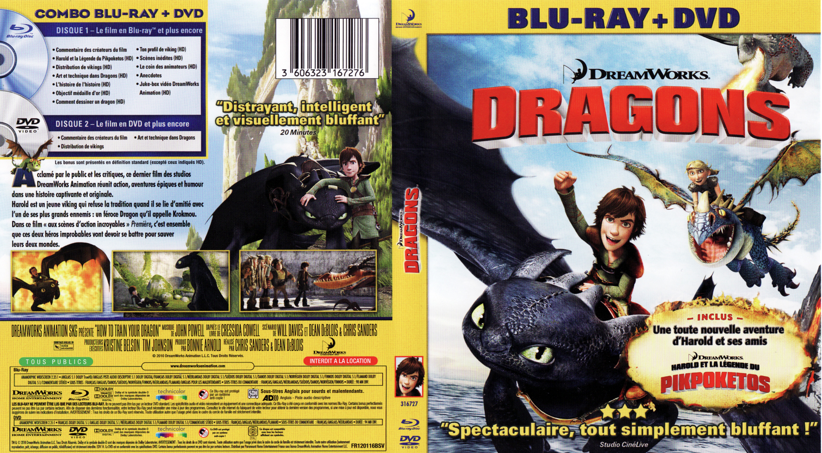 Jaquette DVD Dragons (BLU-RAY)
