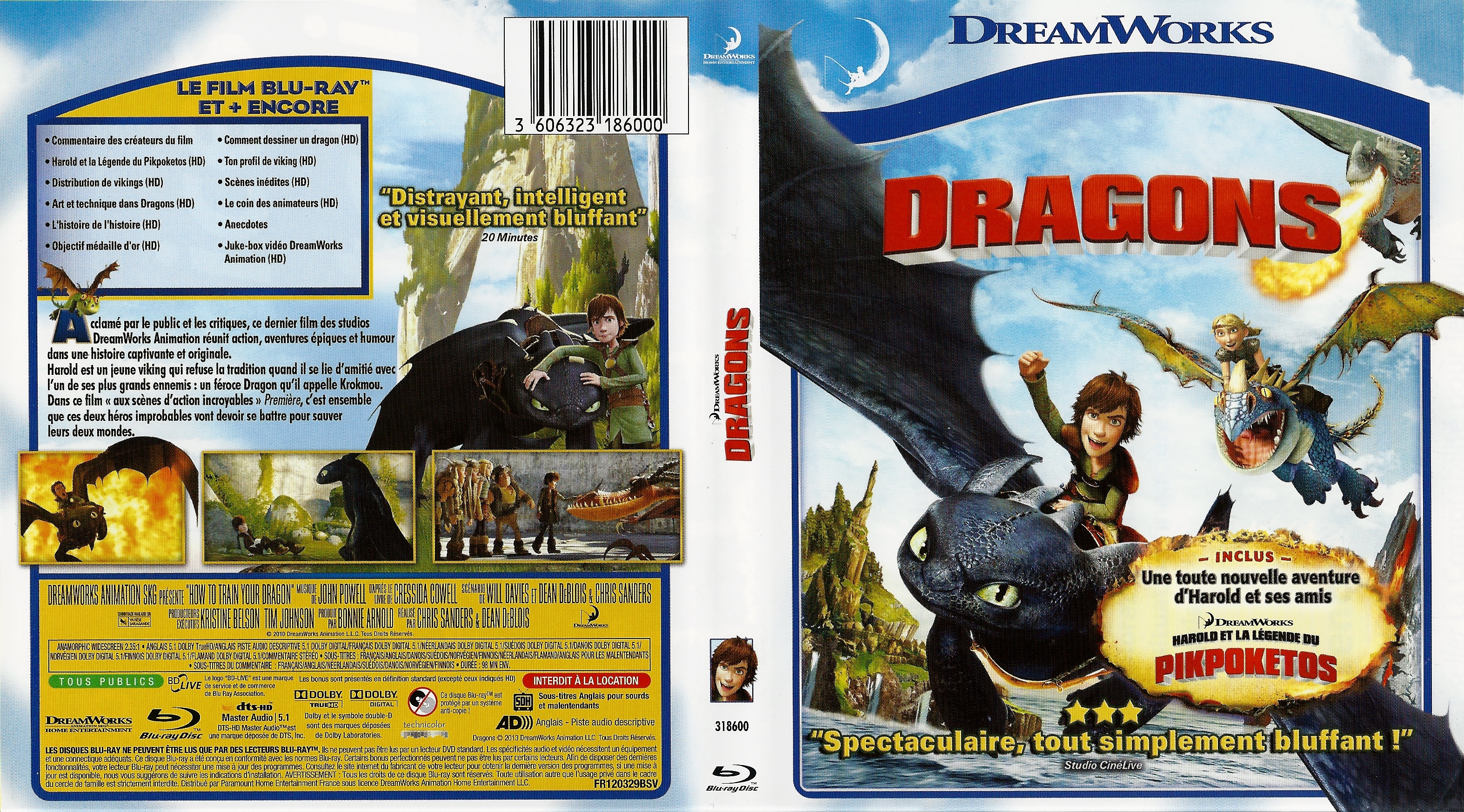 Jaquette DVD Dragons (BLU-RAY) v2