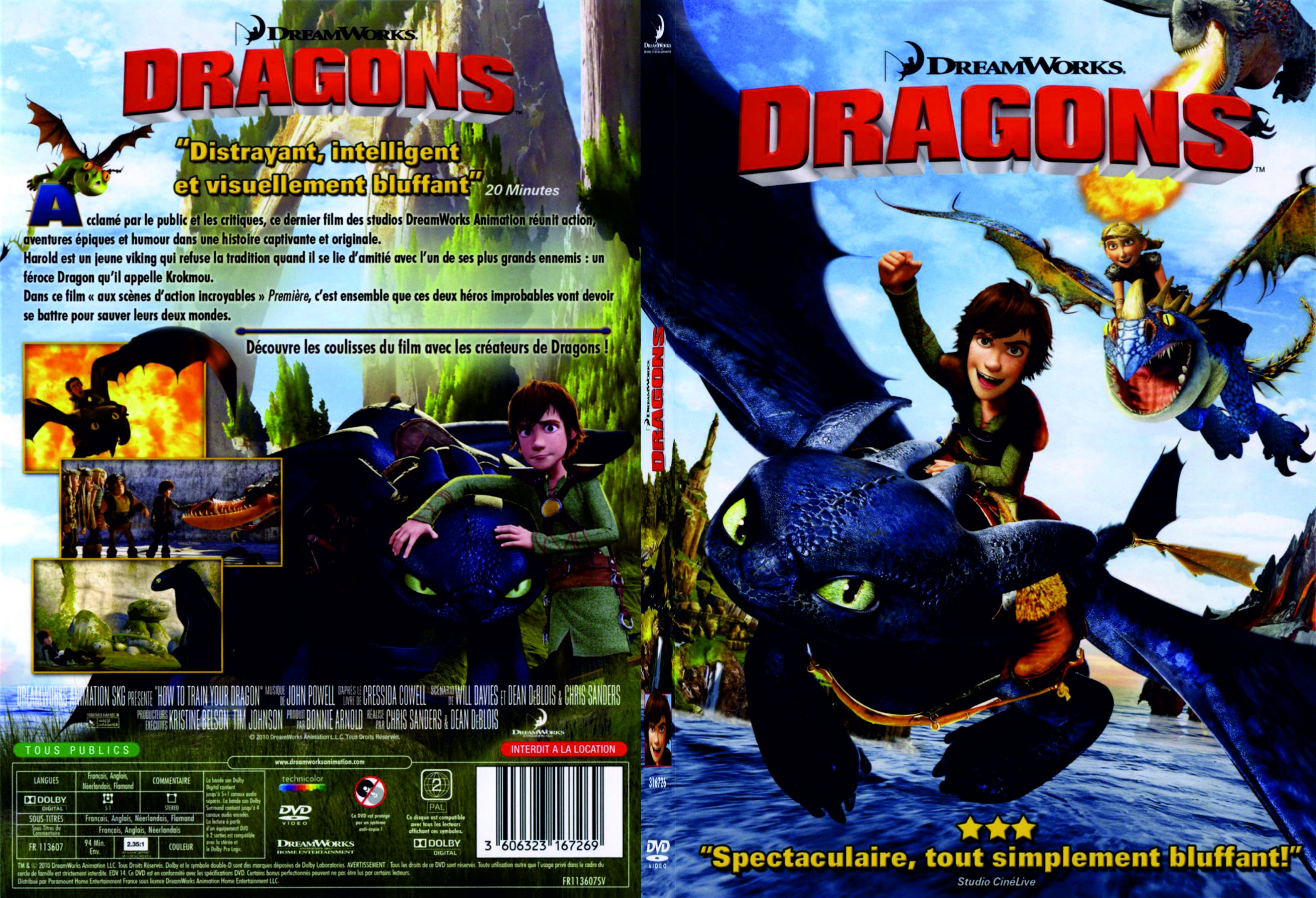 Jaquette DVD Dragons - SLIM