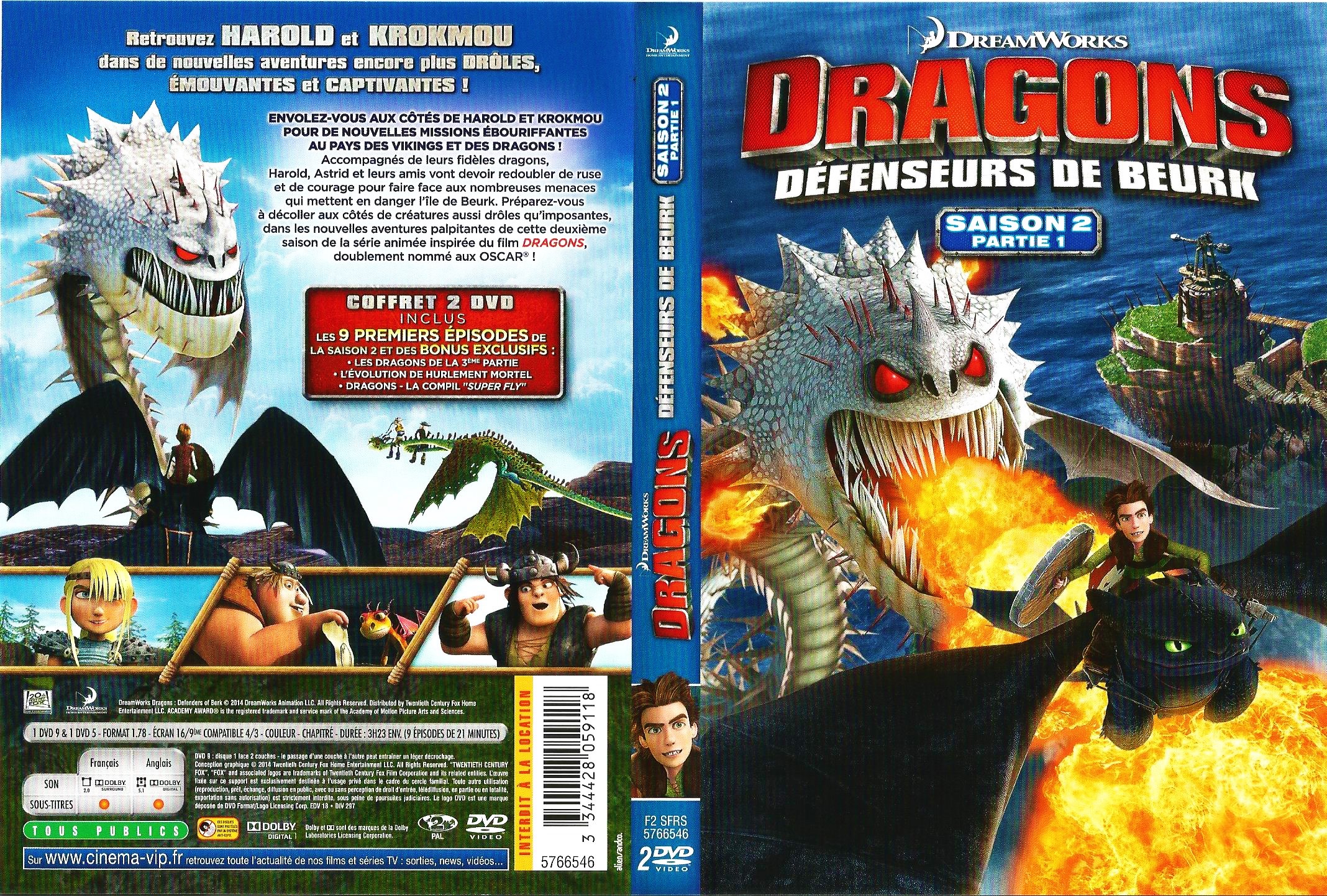 Jaquette DVD Dragons saison 2 partie 1