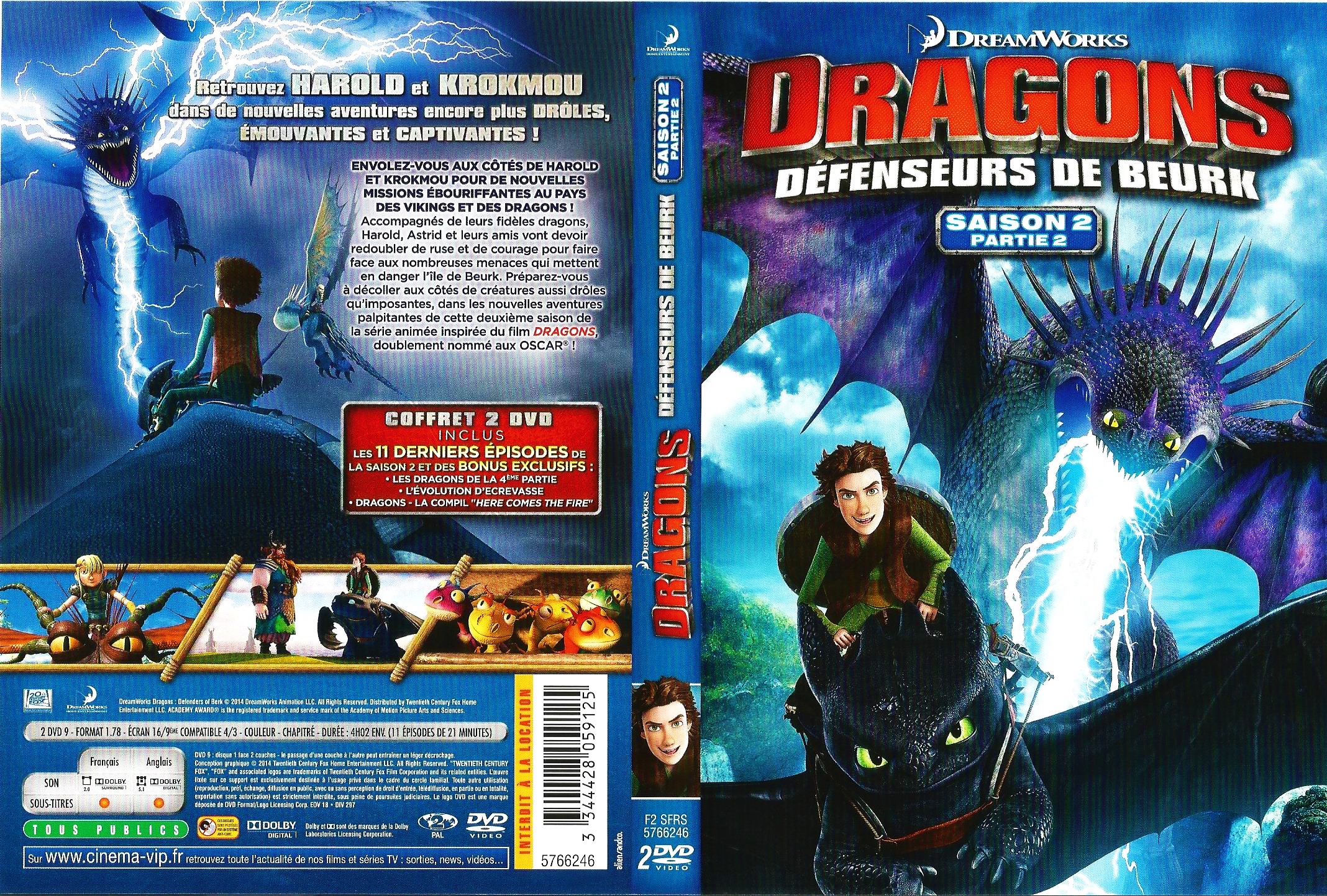 Jaquette DVD Dragons saison 2 partie 2