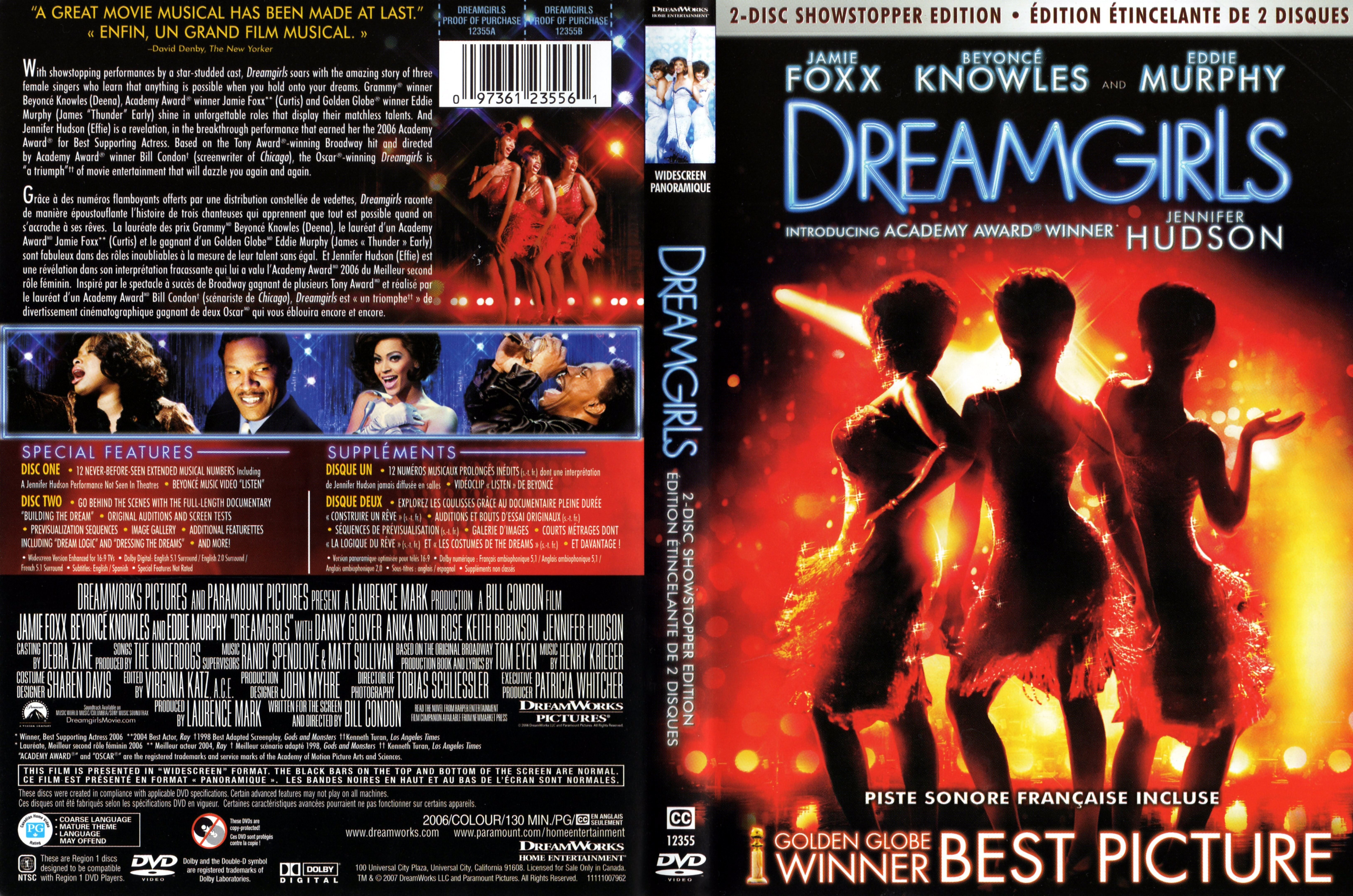 Jaquette DVD Dreamgirls Zone 1