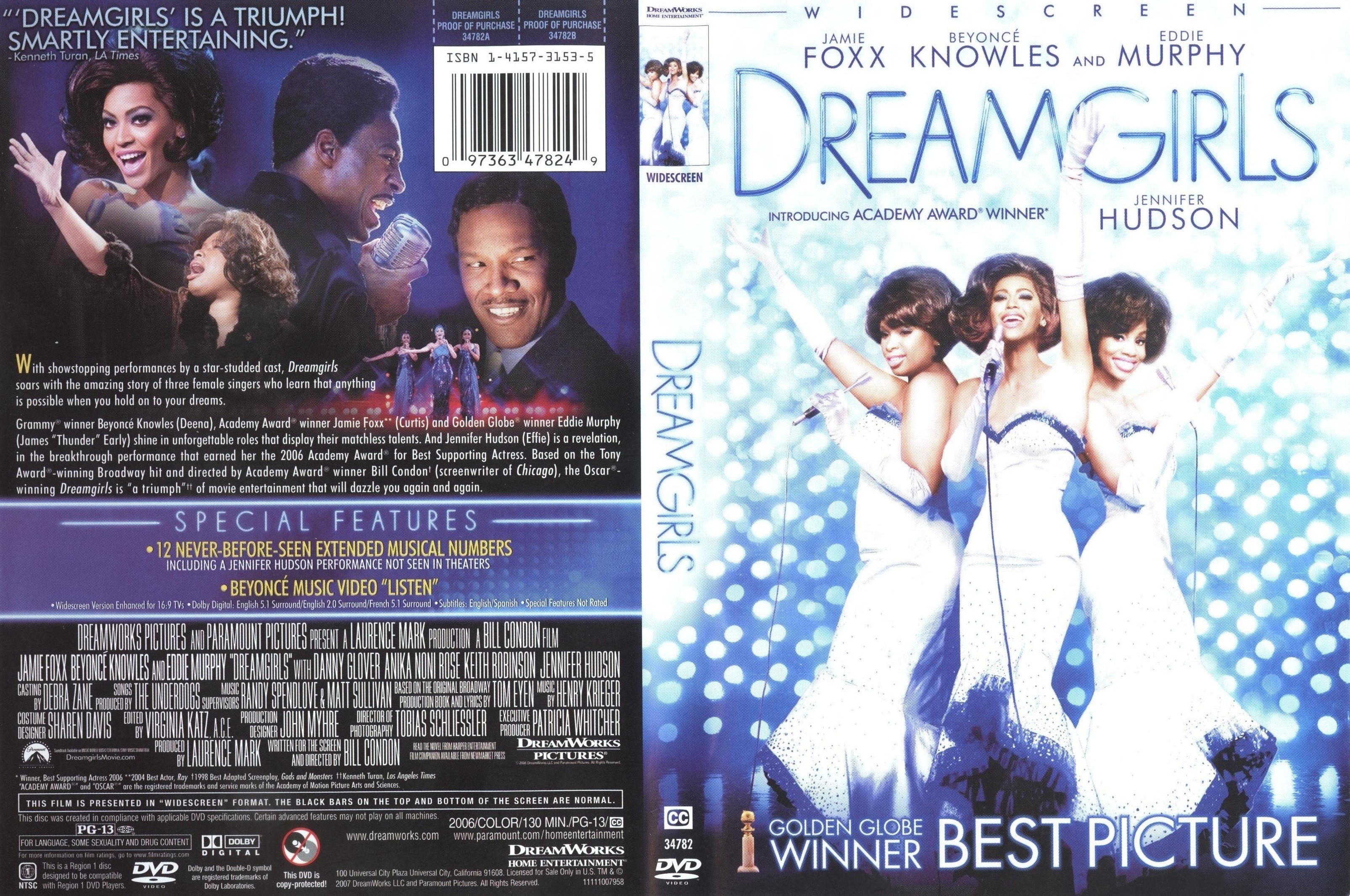 Jaquette DVD Dreamgirls (Canadienne)