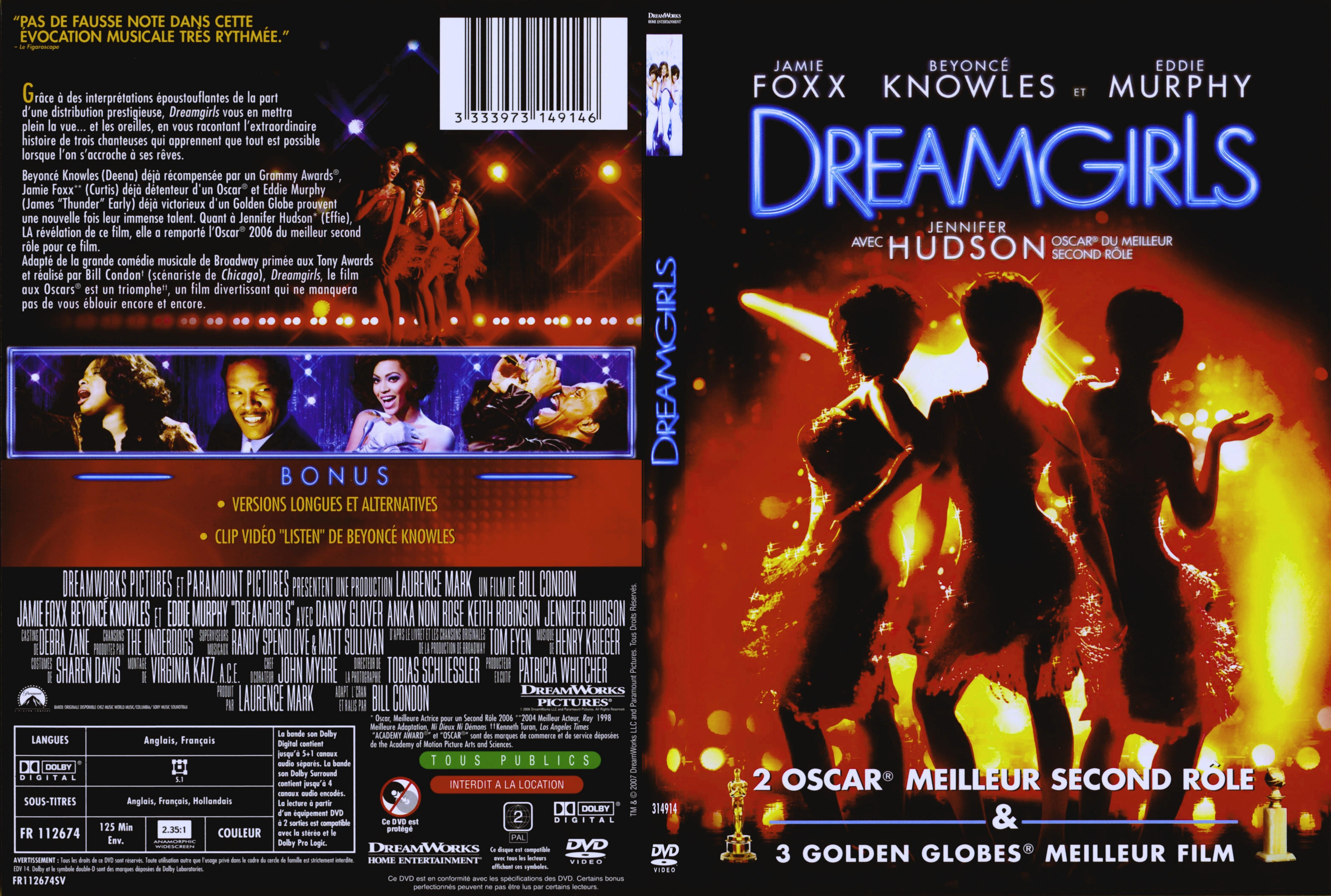 Jaquette DVD Dreamgirls - SLIM