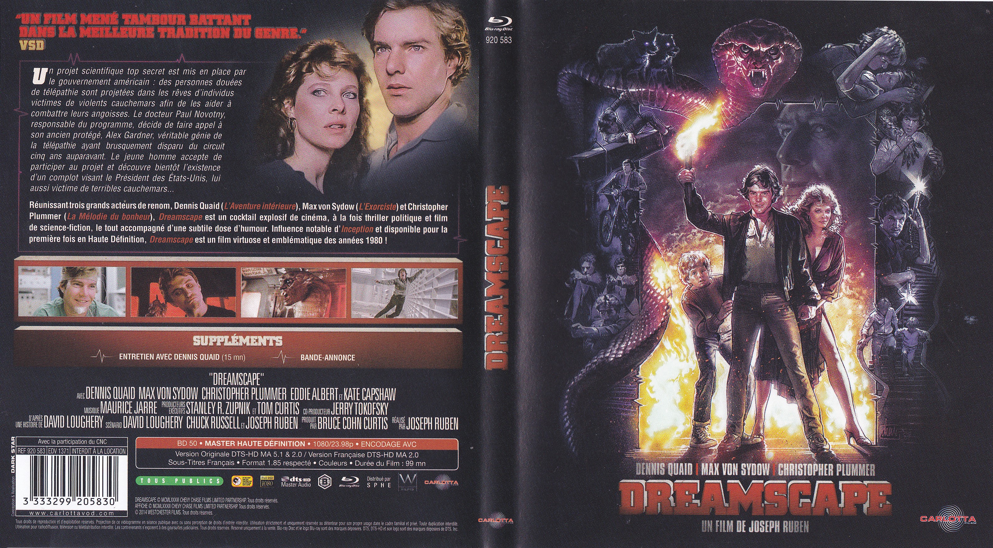 Jaquette DVD Dreamscape (BLU-RAY)