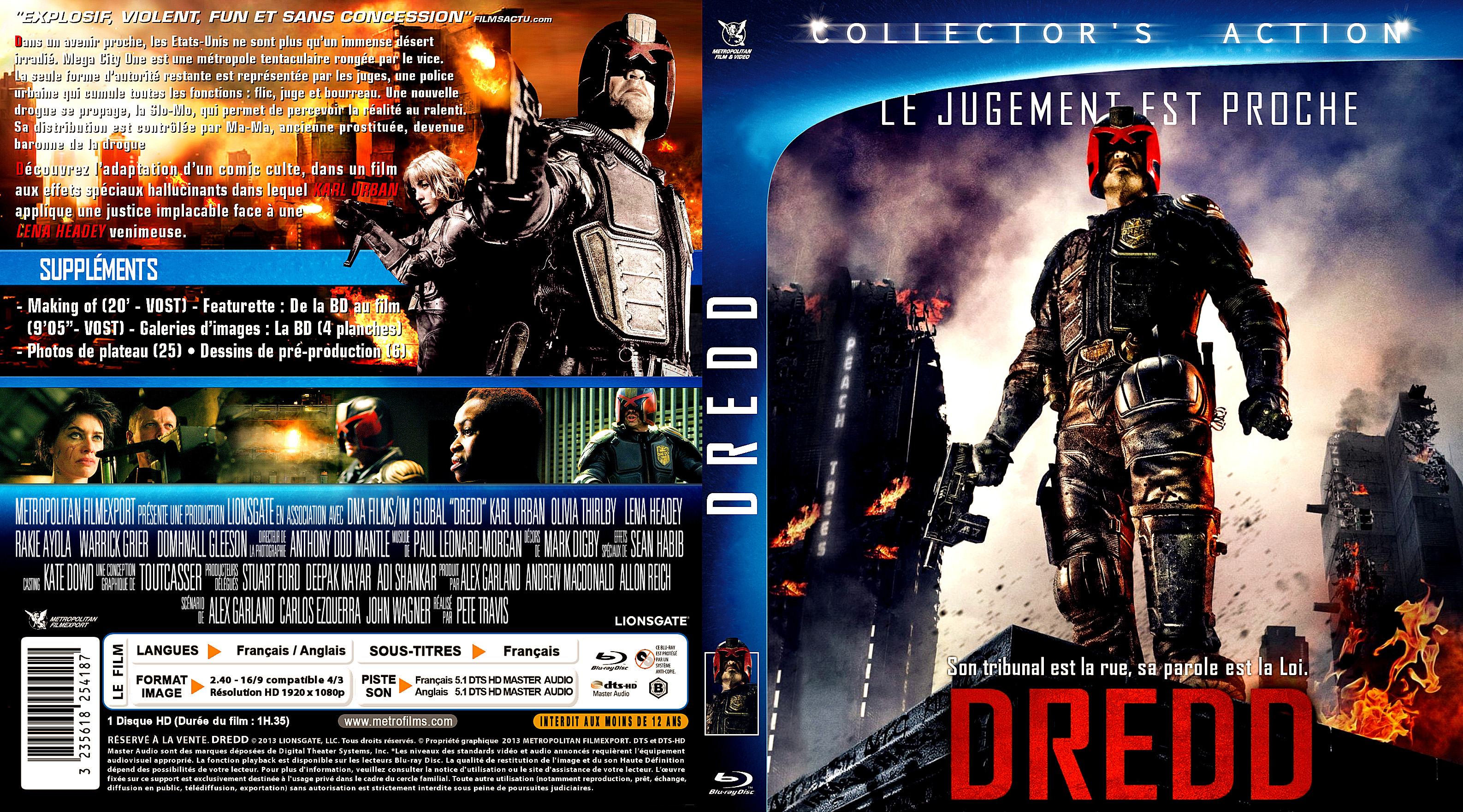 Jaquette DVD Dredd custom (BLU-RAY) v2