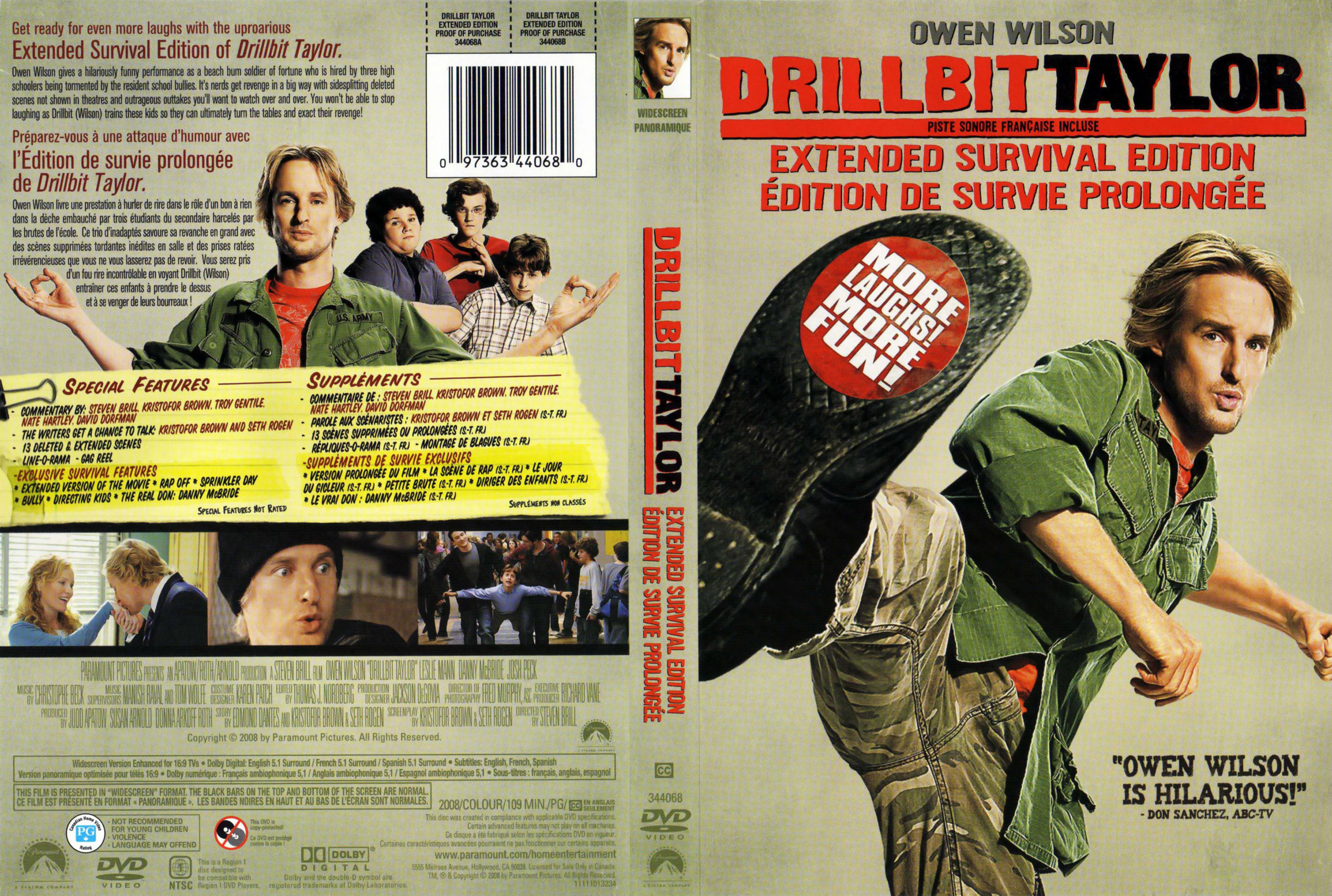 Jaquette DVD Drillbit Taylor Garde du corps