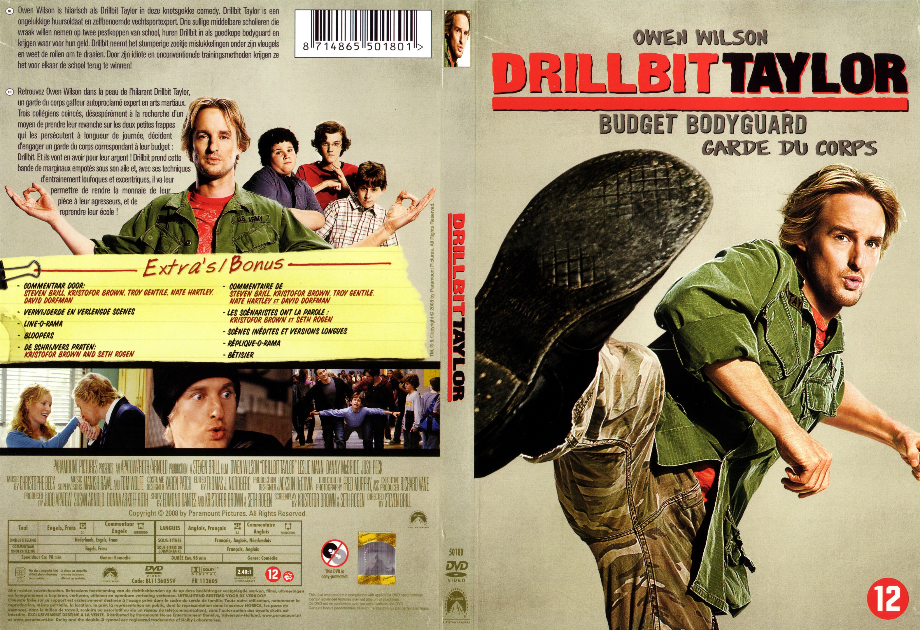 Jaquette DVD Drillbit Taylor Garde du corps - SLIM