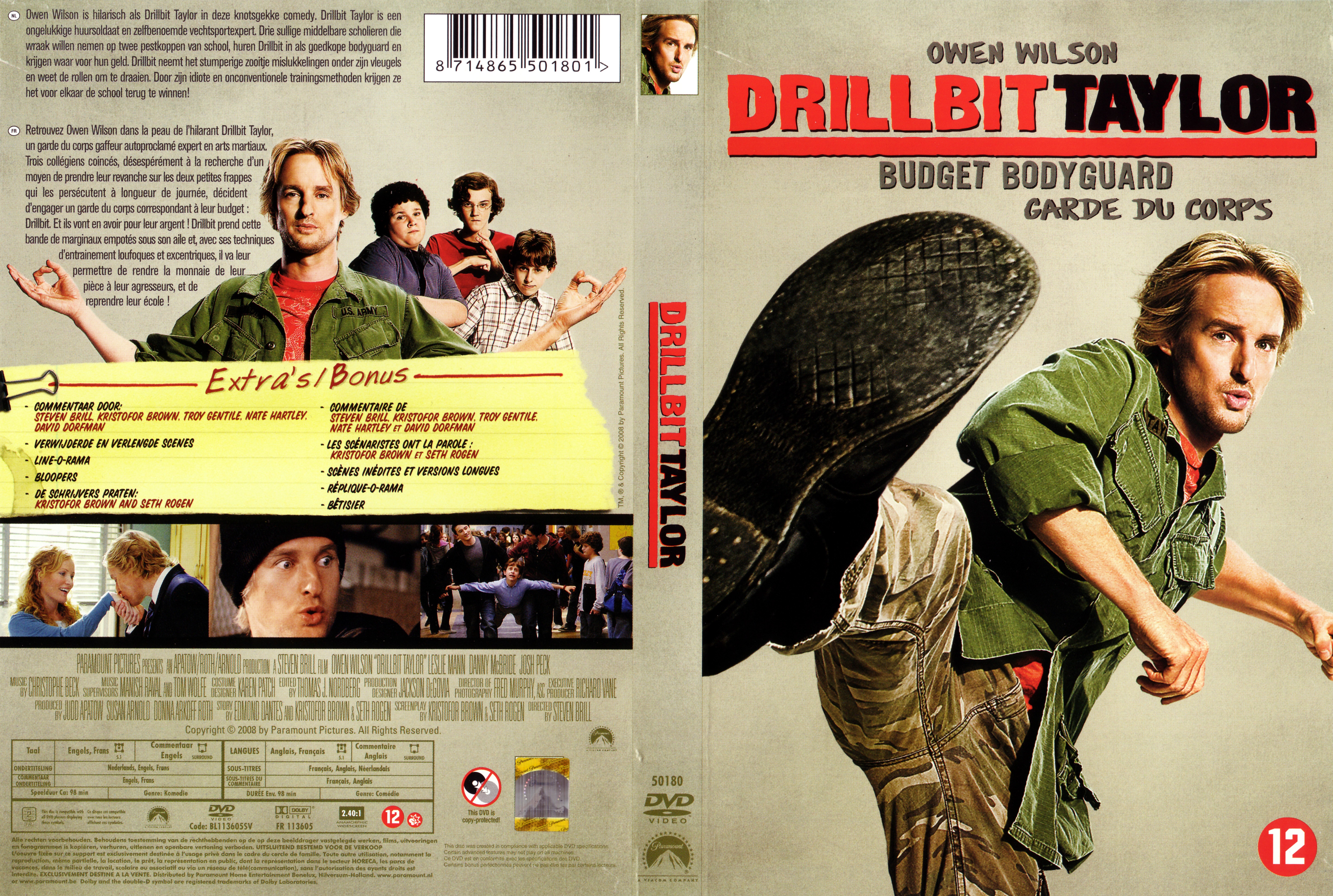 Jaquette DVD Drillbit Taylor Garde du corps v3