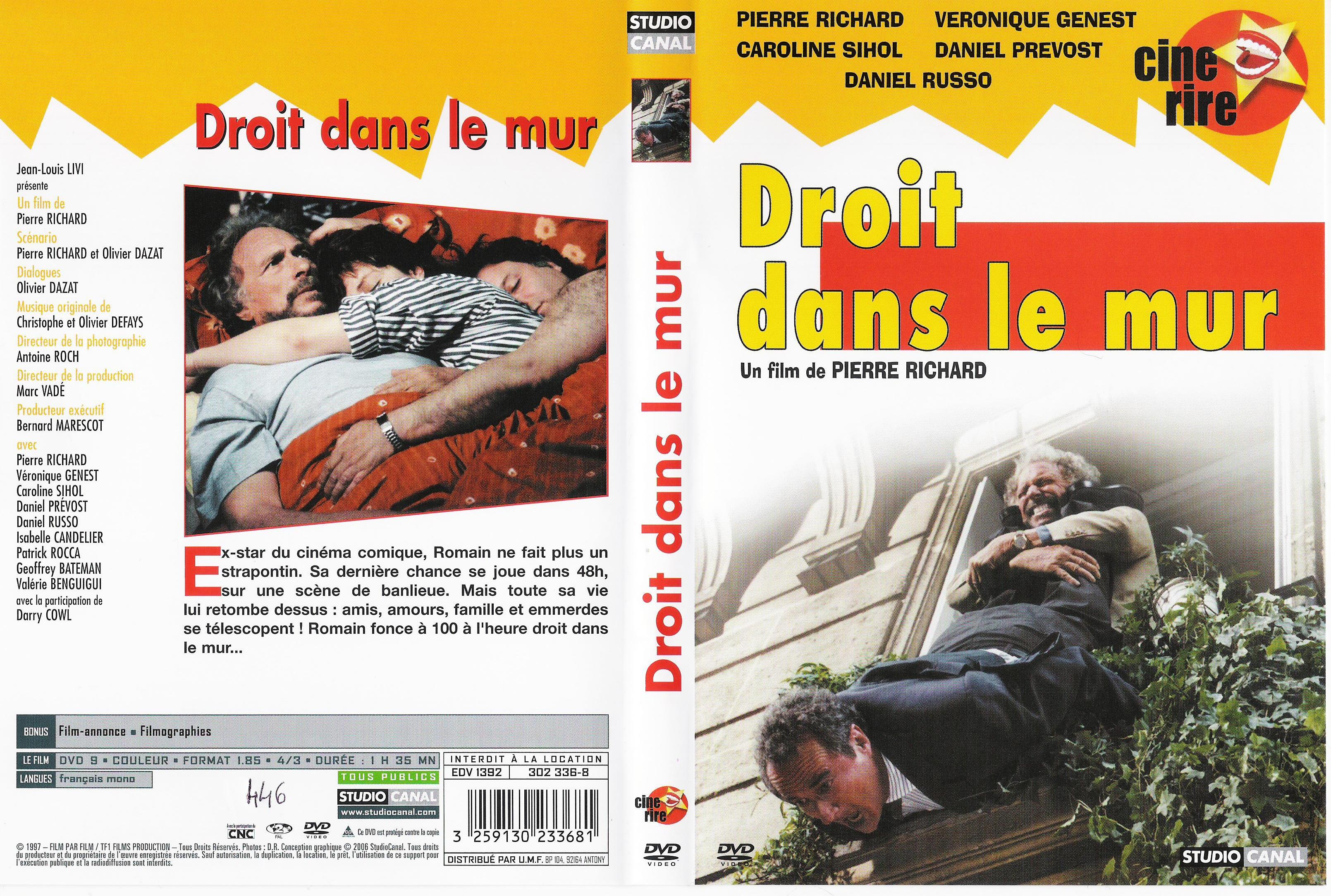 Jaquette DVD Droit dans le mur v2