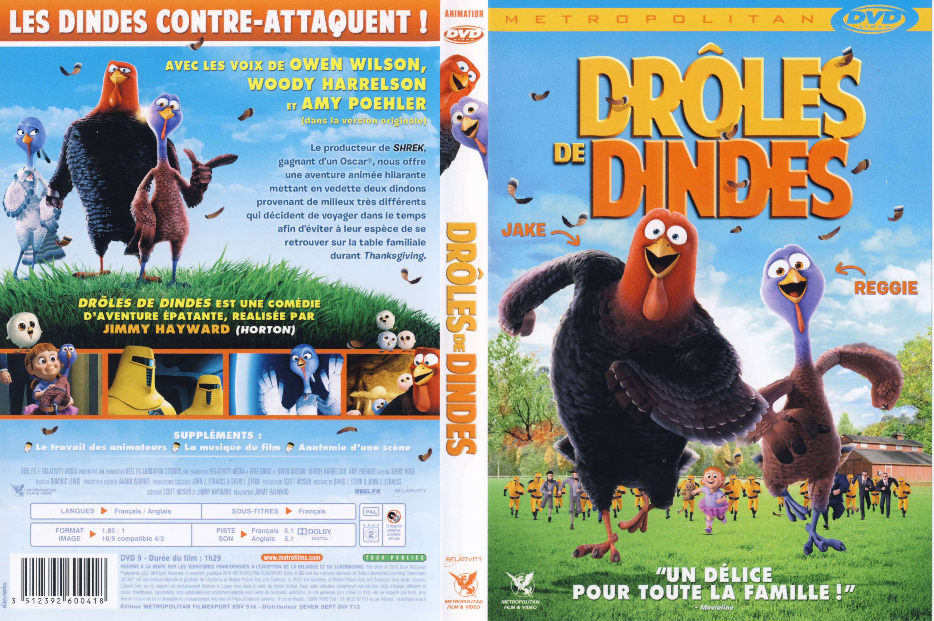 Jaquette DVD Drles de dindes