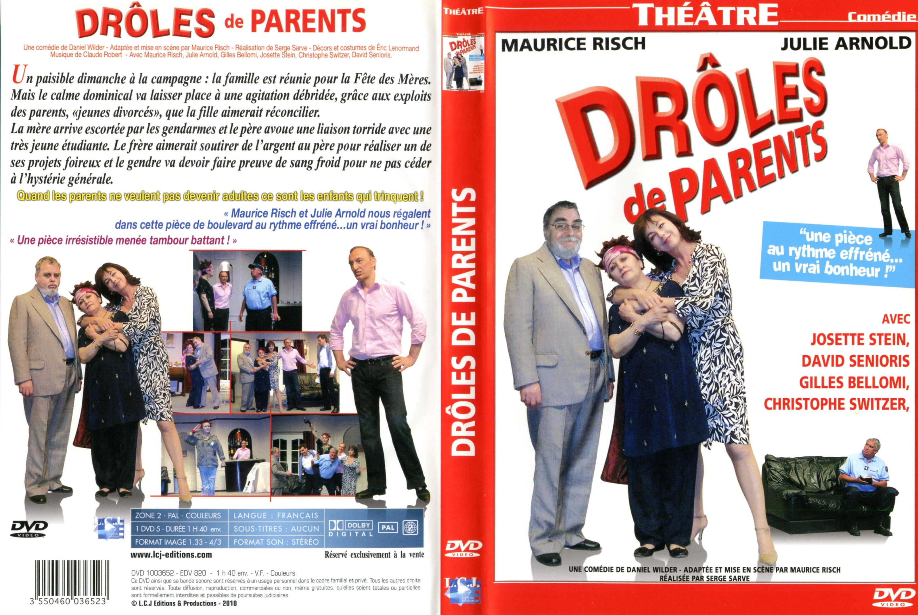 Jaquette DVD Droles de parents (thatre)