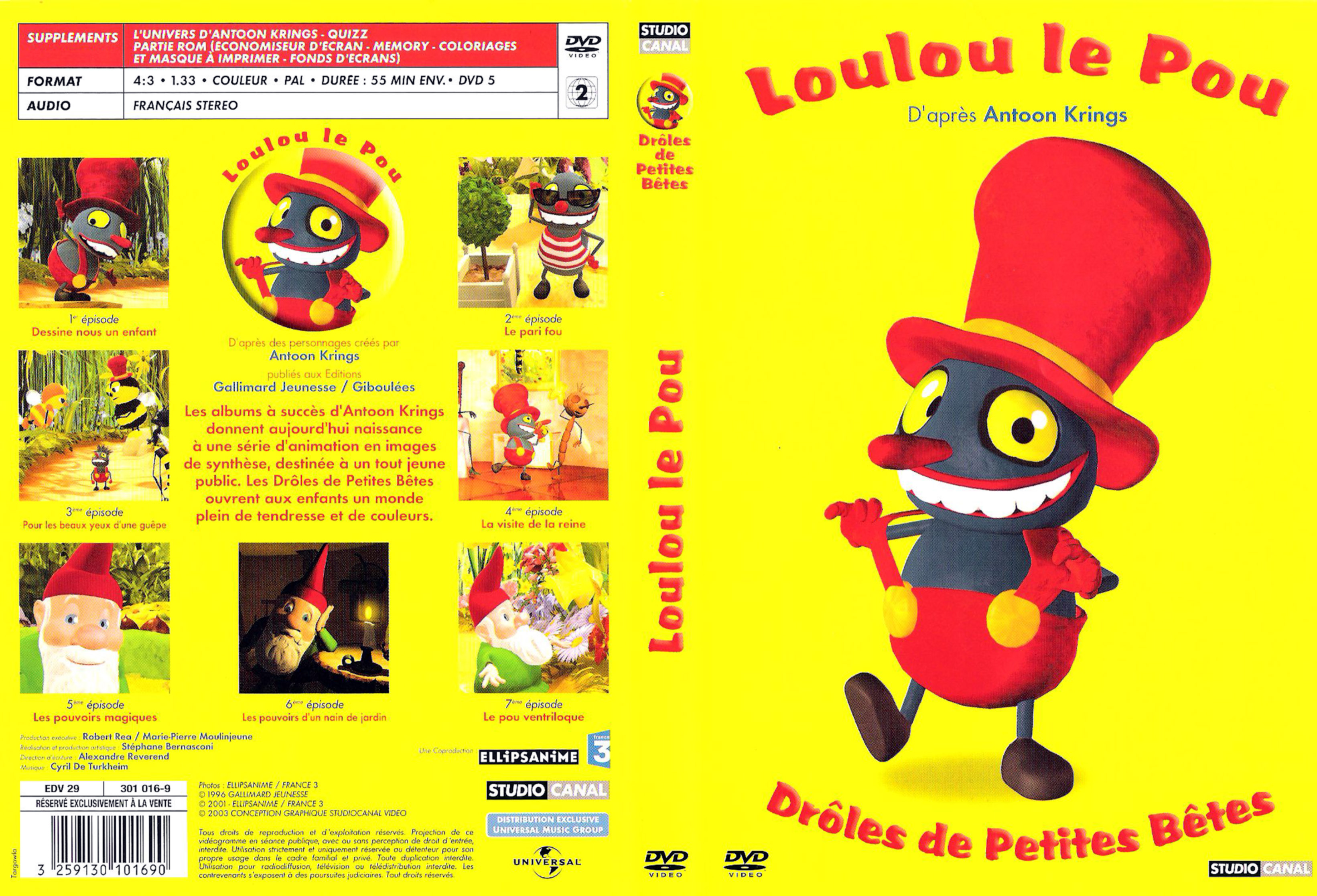 Jaquette DVD Droles de petites betes - Loulou le pou