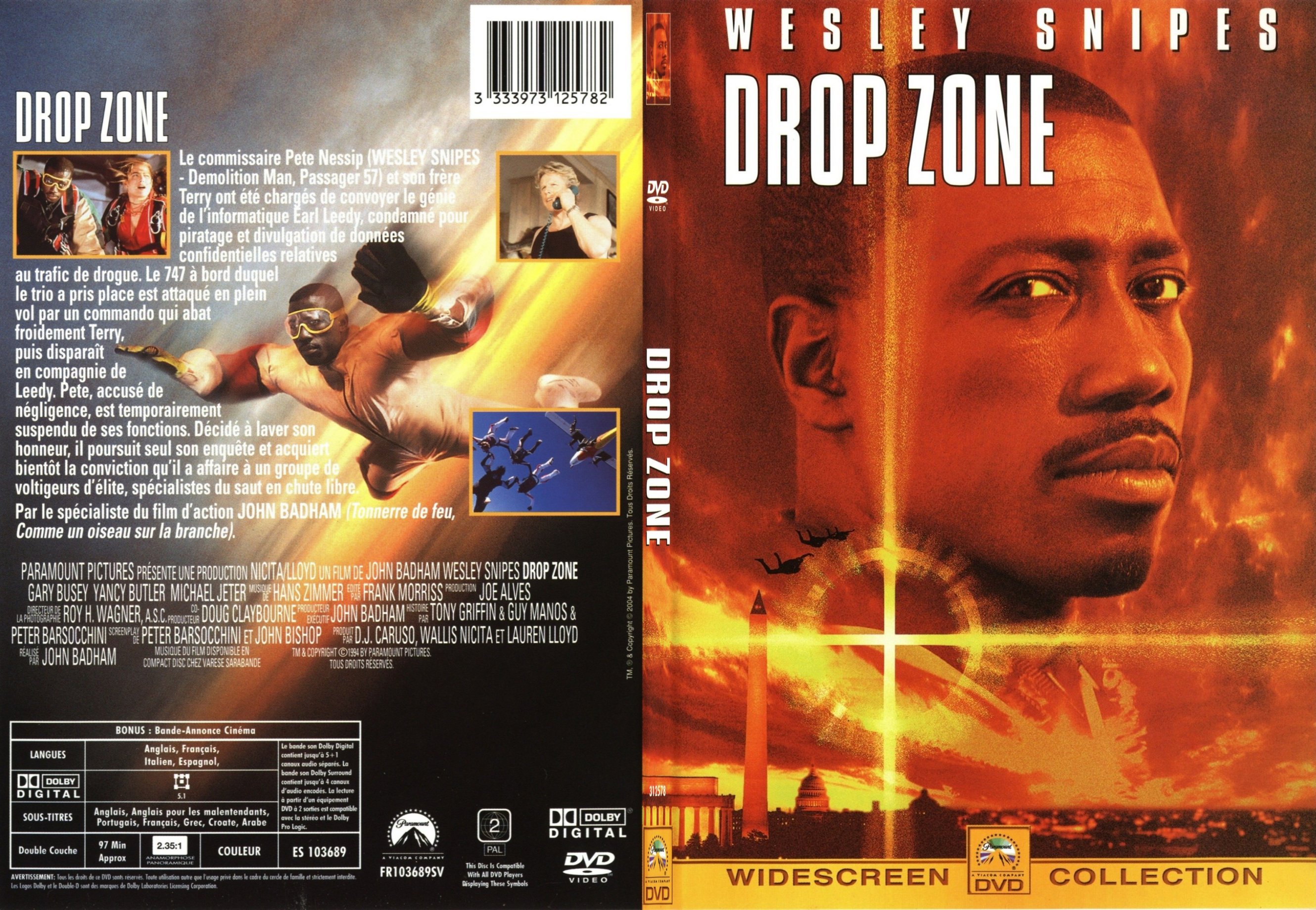 Jaquette DVD Drop zone - SLIM