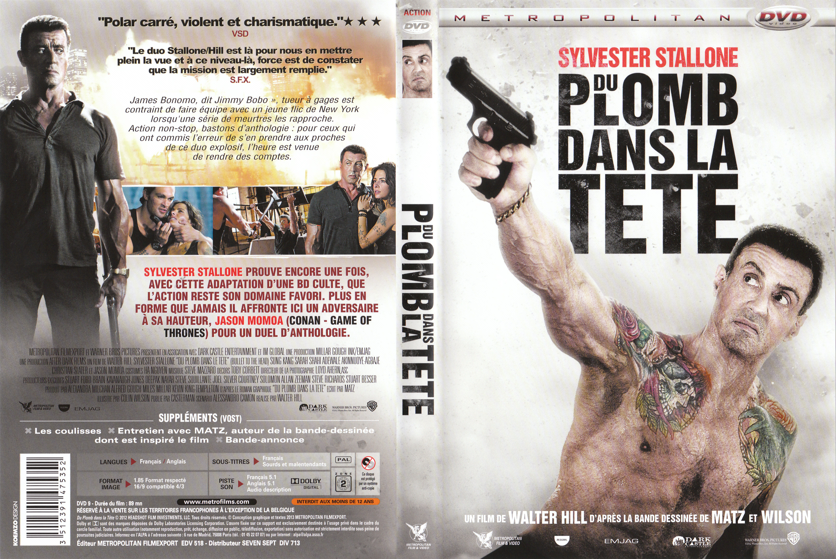 Jaquette DVD Du Plomb dans la Tte