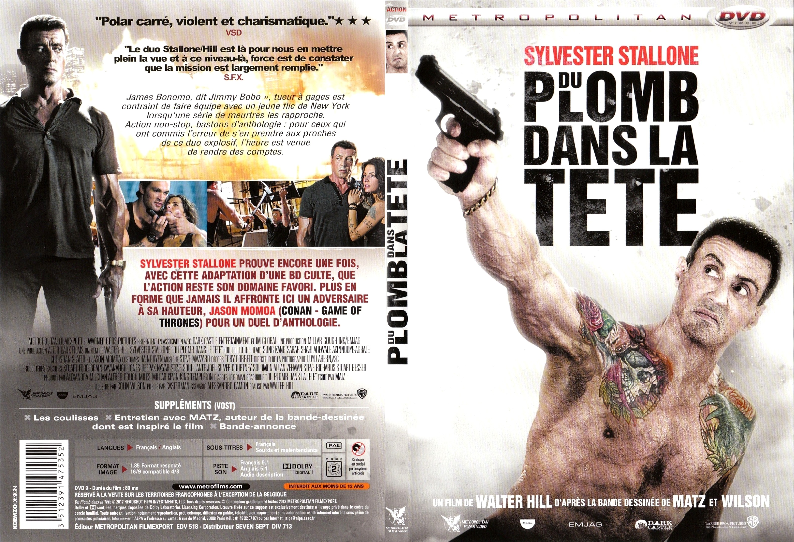 Jaquette DVD Du Plomb dans la Tte - SLIM