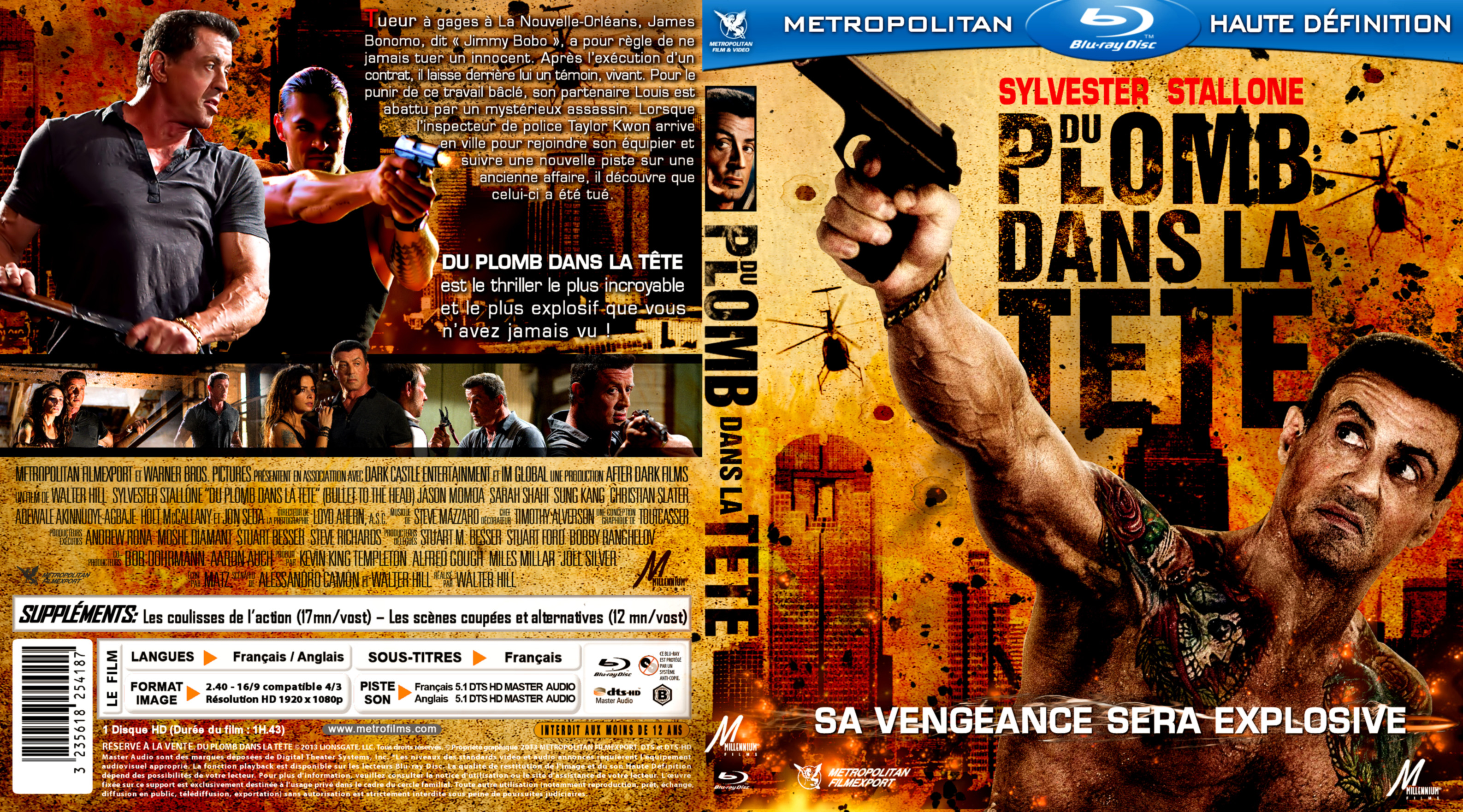 Jaquette DVD Du Plomb dans la tte custom (BLU-RAY)