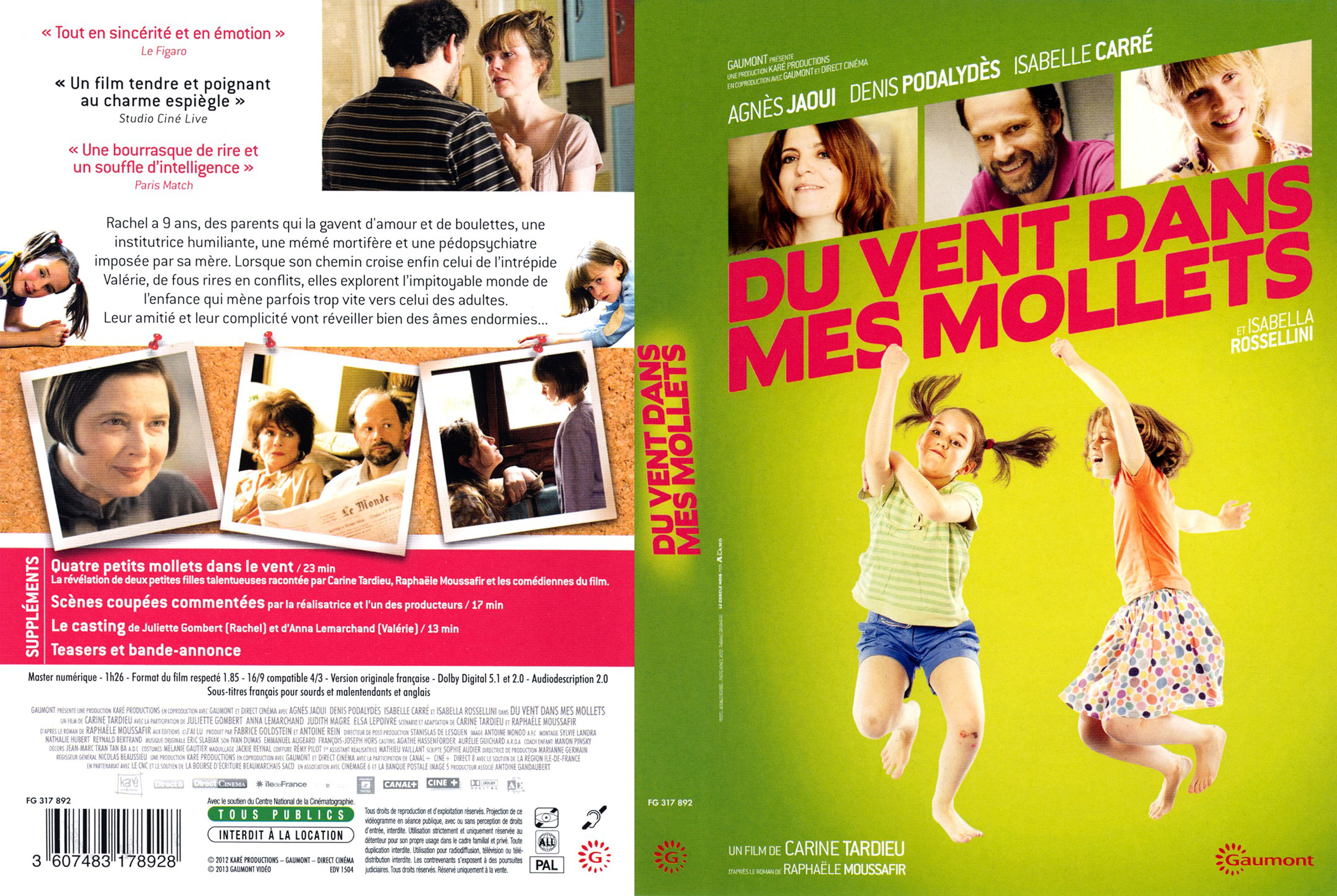 Jaquette DVD Du Vent dans mes mollets