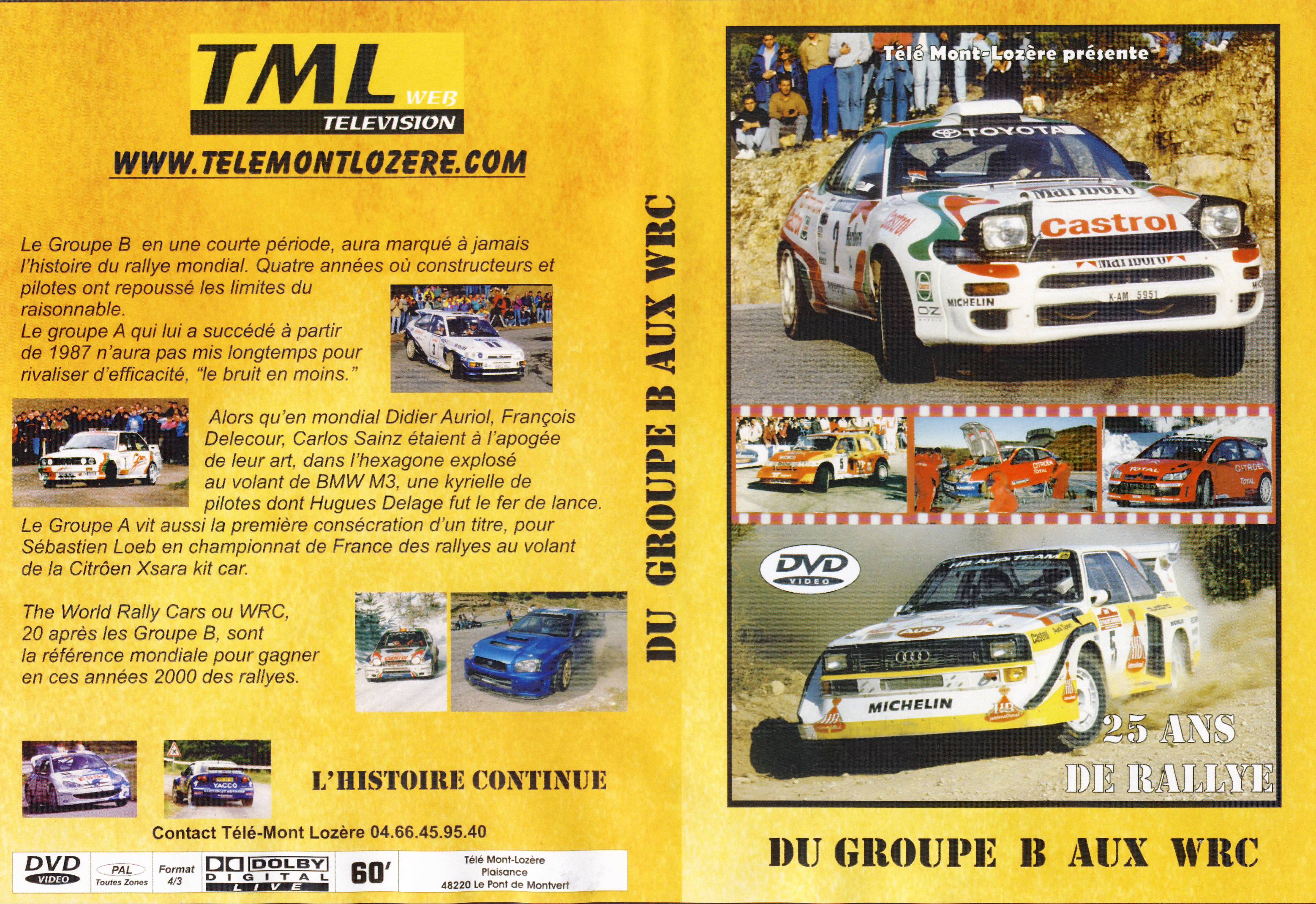 Jaquette DVD Du groupe B aux WRC