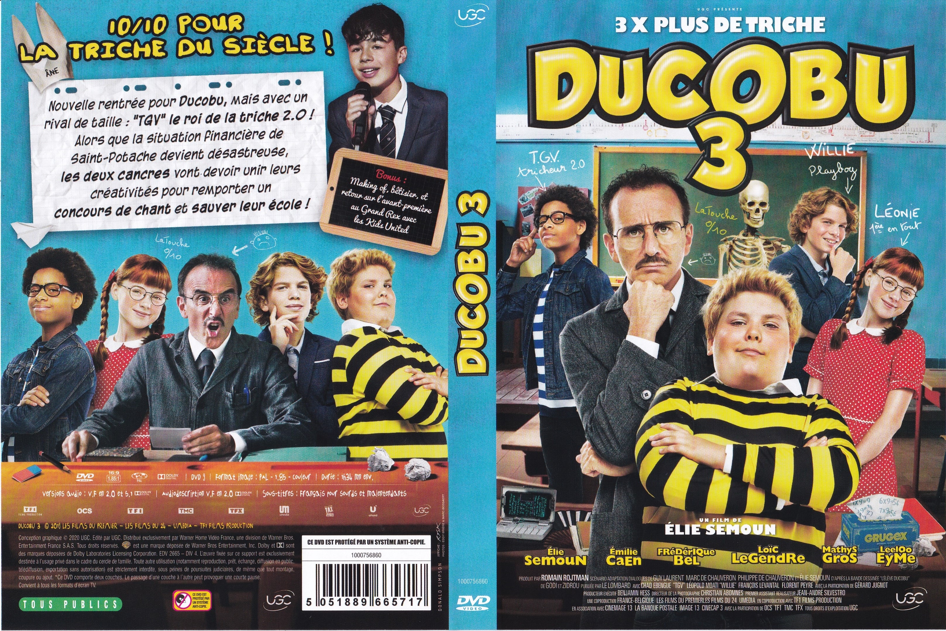 Jaquette DVD Ducobu 3