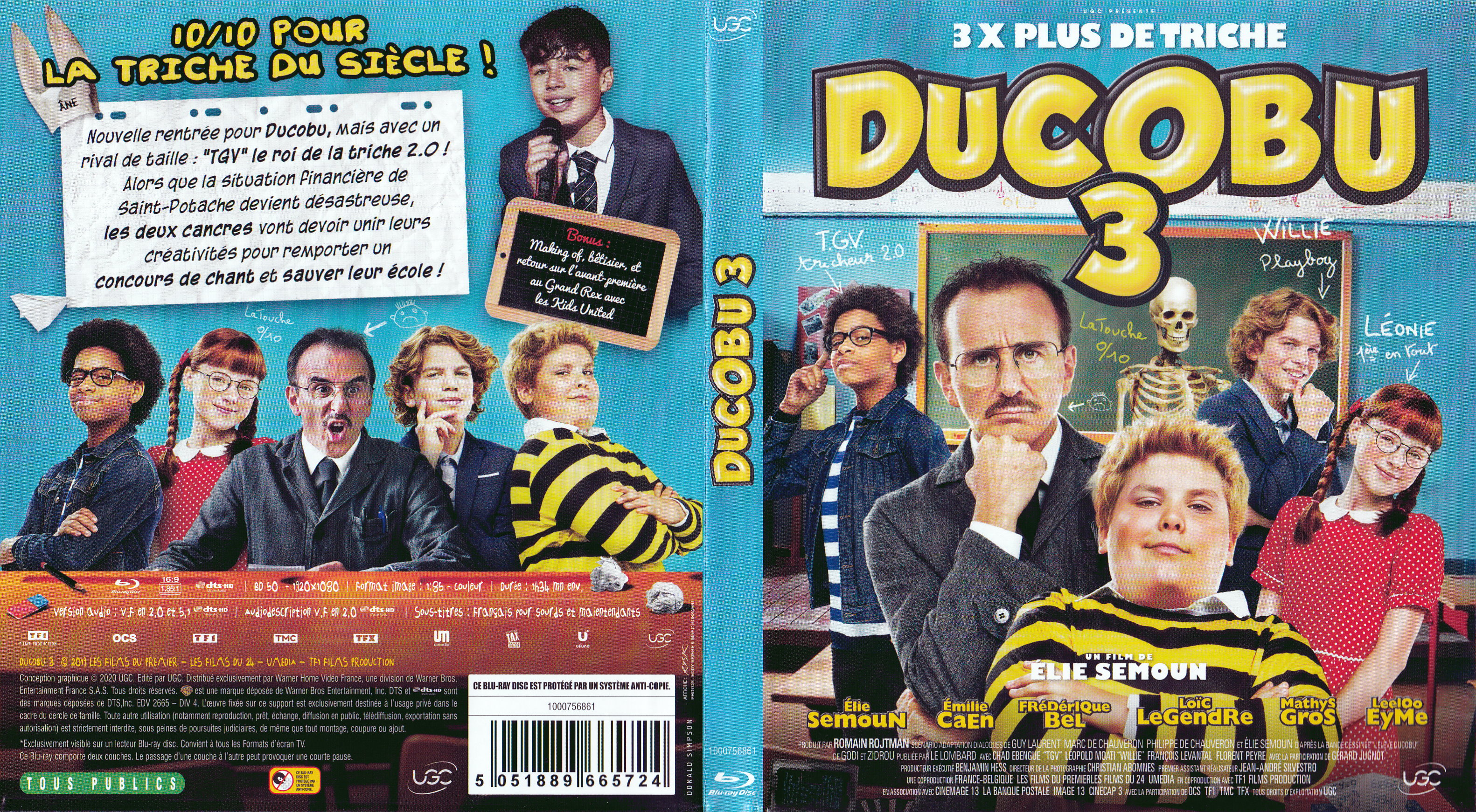 Jaquette DVD Ducobu 3 (BLU-RAY)