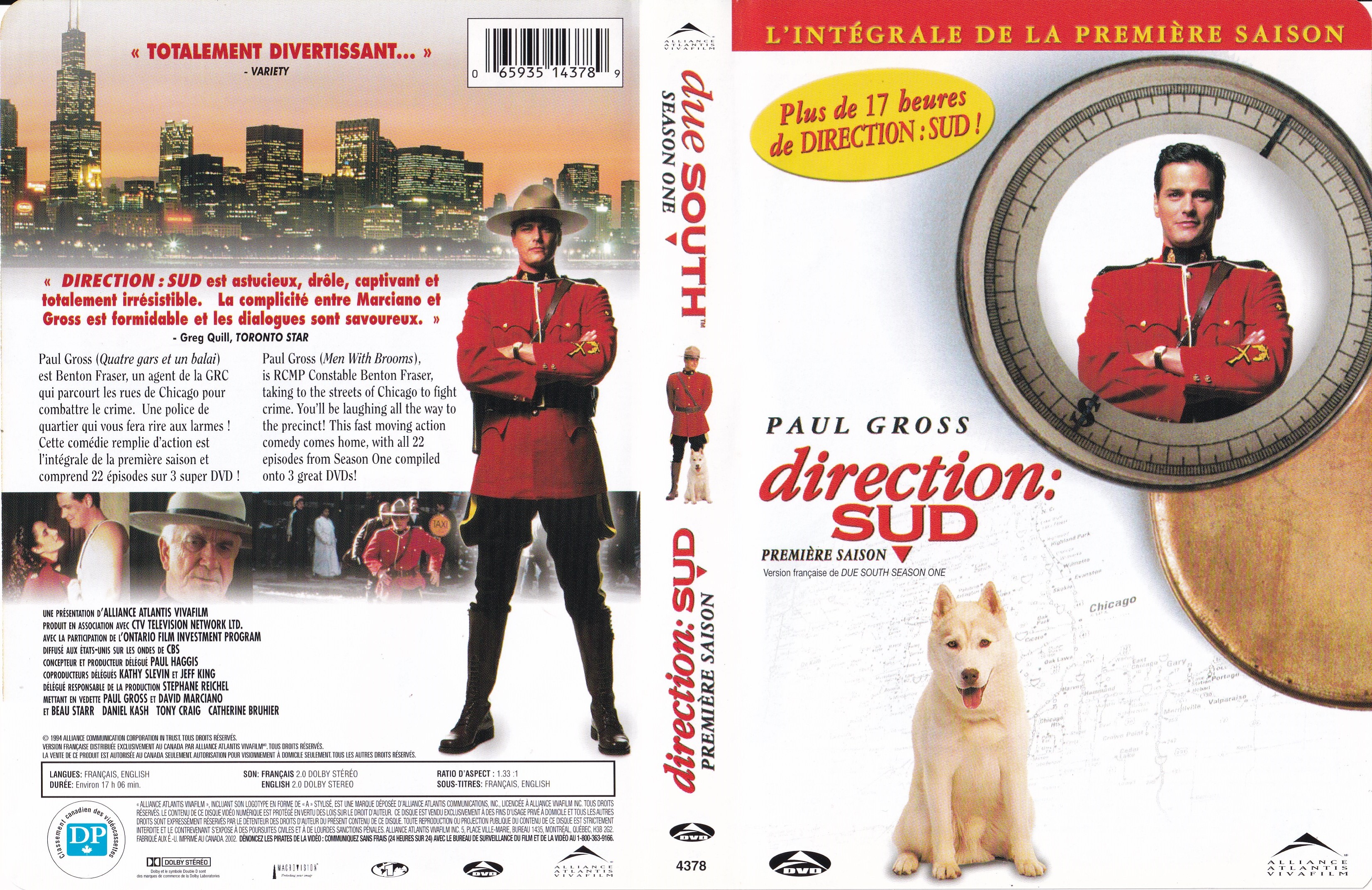 Jaquette DVD Due South - Direction Sud - Un Tandem de Choc Saison 1 (Canadienne)