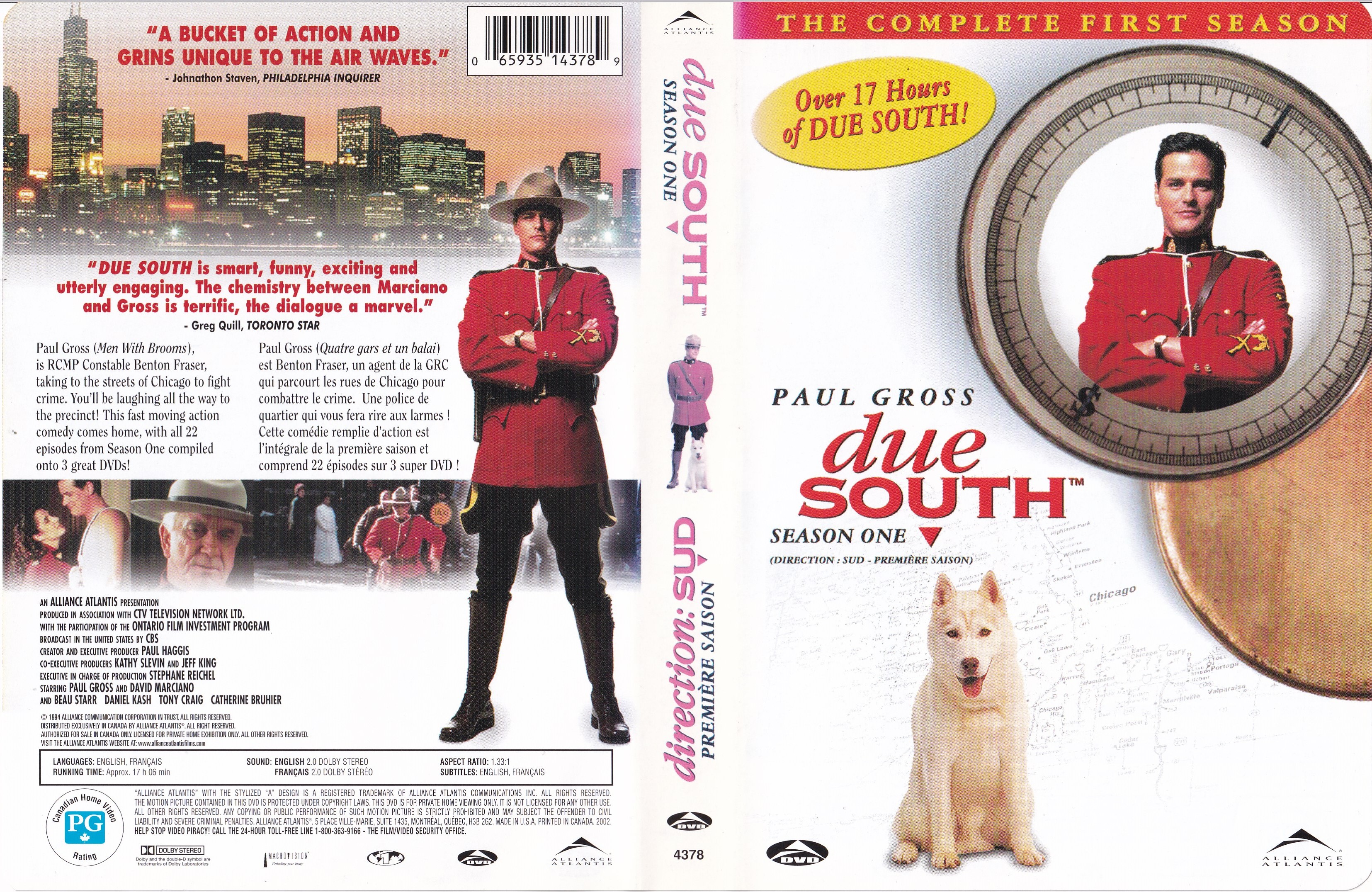 Jaquette DVD Due South - Direction Sud - Un Tandem de Choc Saison 1 (Canadienne) v2