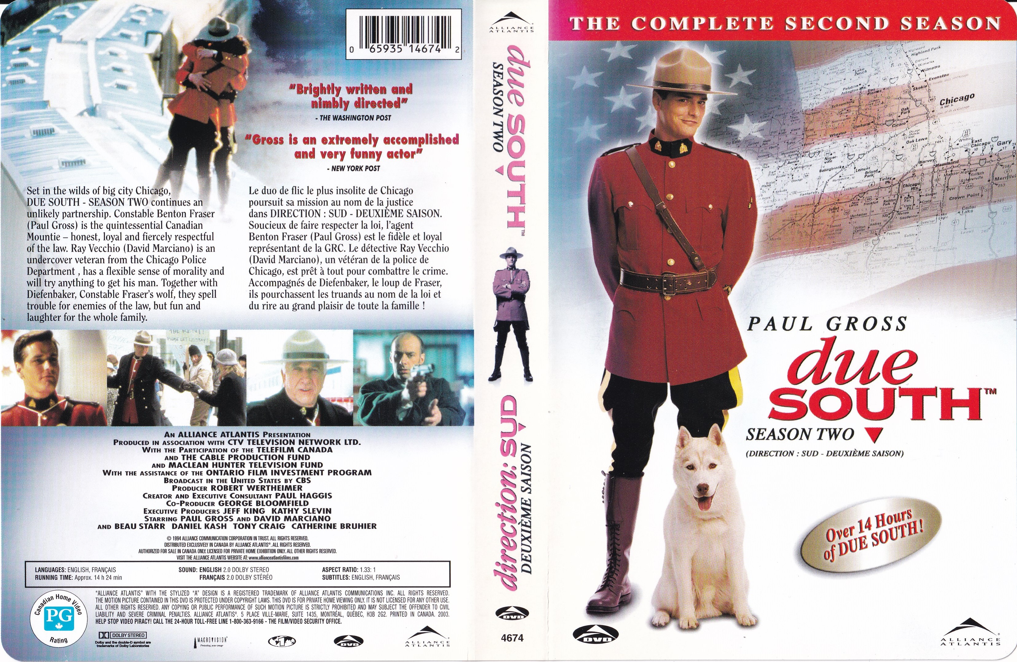 Jaquette DVD Due South - Direction Sud - Un Tandem de Choc Saison 2 (Canadienne) v2