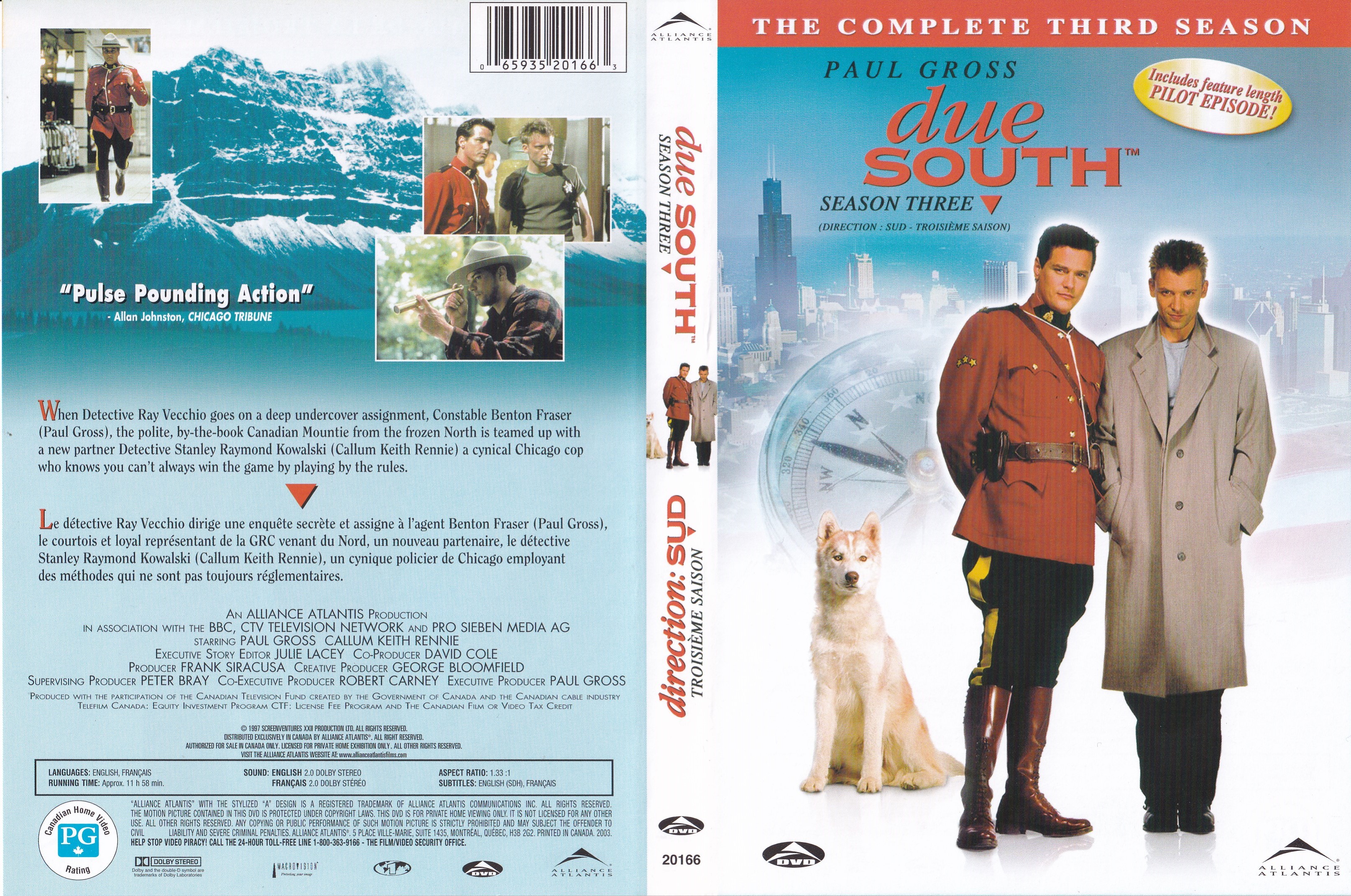 Jaquette DVD Due South - Direction Sud - Un Tandem de Choc Saison 3 (Canadienne) v2
